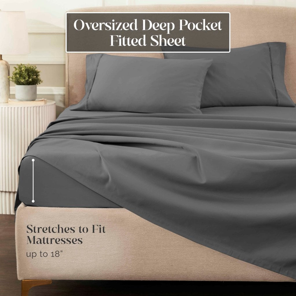 Egyptian Cotton 1200 Thread Count Eco-Friendly Solid Sheet Set