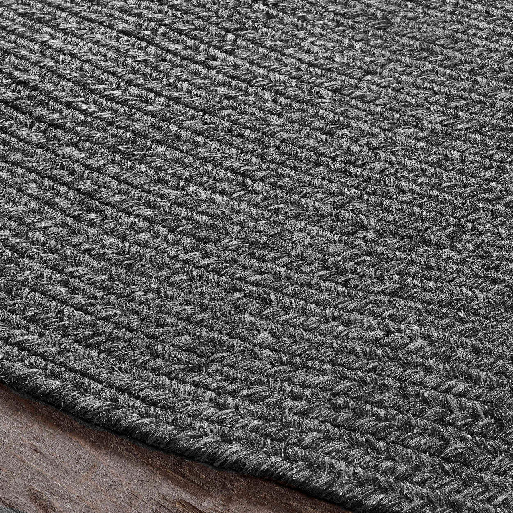 Bohemian Braided Indoor Outdoor Rugs Solid Round Area Rug