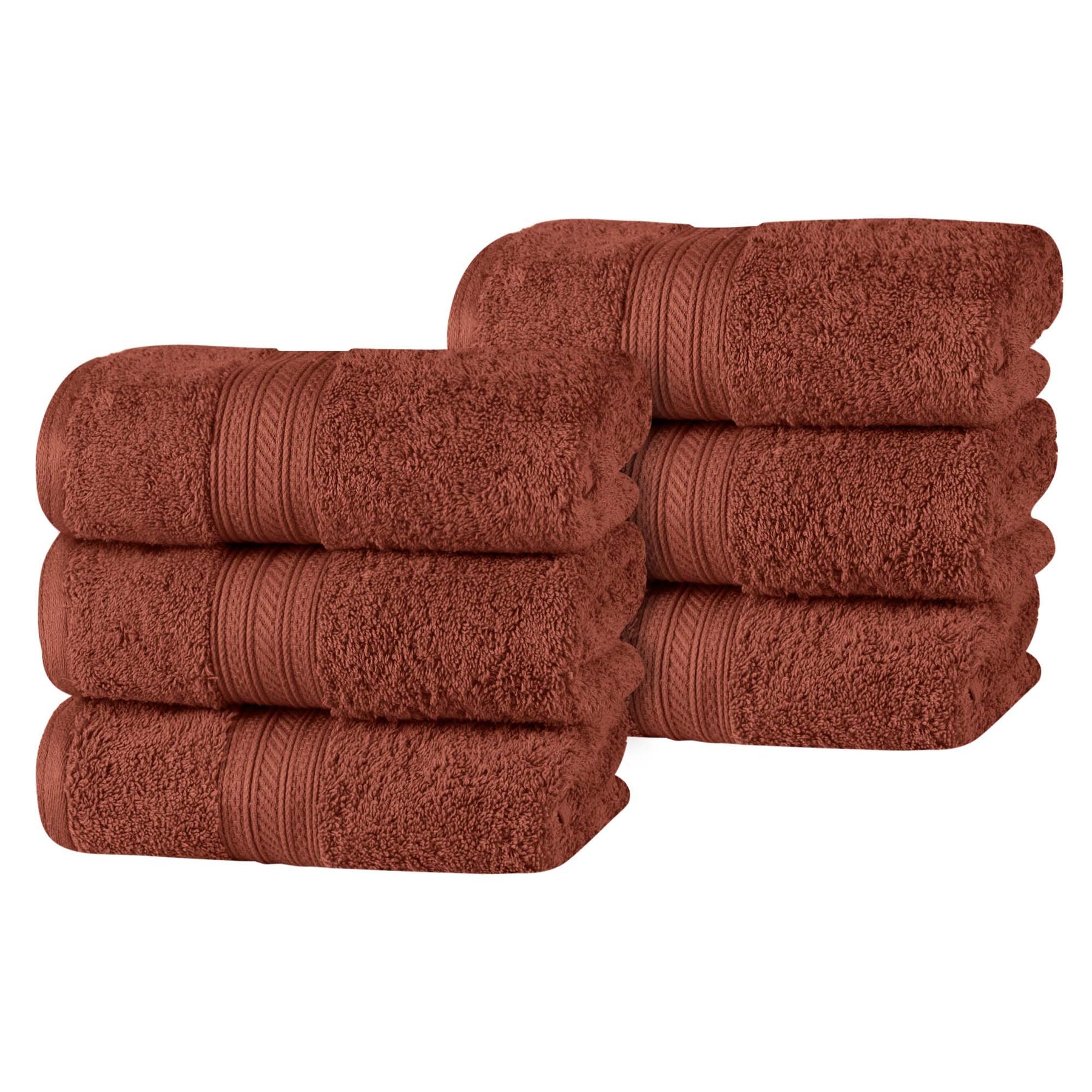 Atlas Cotton Plush Absorbent Heavyweight Luxury Hand Towel Set of 6
