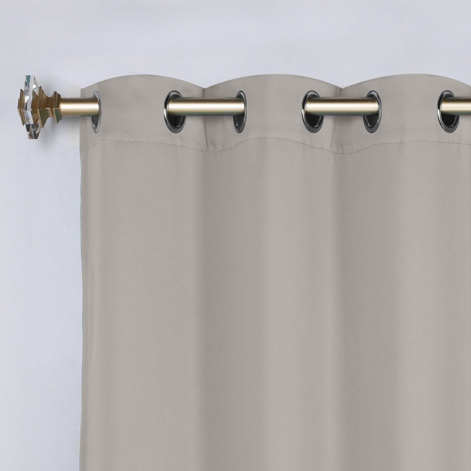 Classic Modern Solid Room Darkening Blackout Curtain Panels, Set of 2