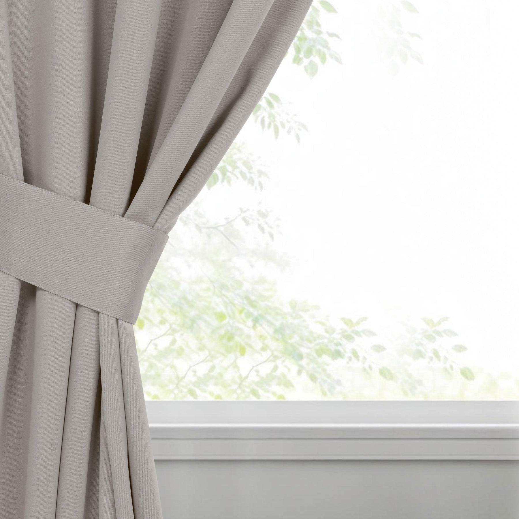 Classic Modern Solid Room Darkening Blackout Curtain Panels, Set of 2
