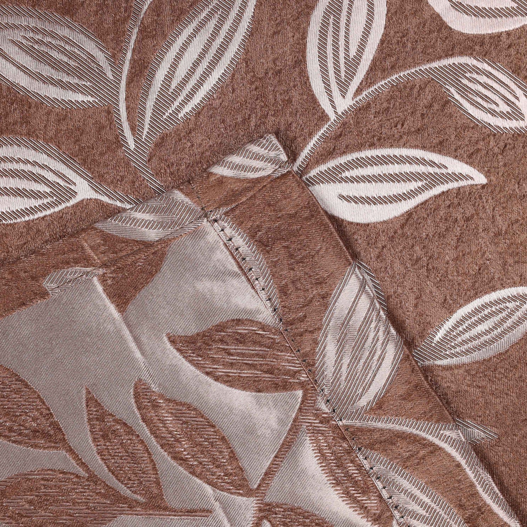 Leaves Room Darkening Washable Blackout Curtain Panels, Set of 2