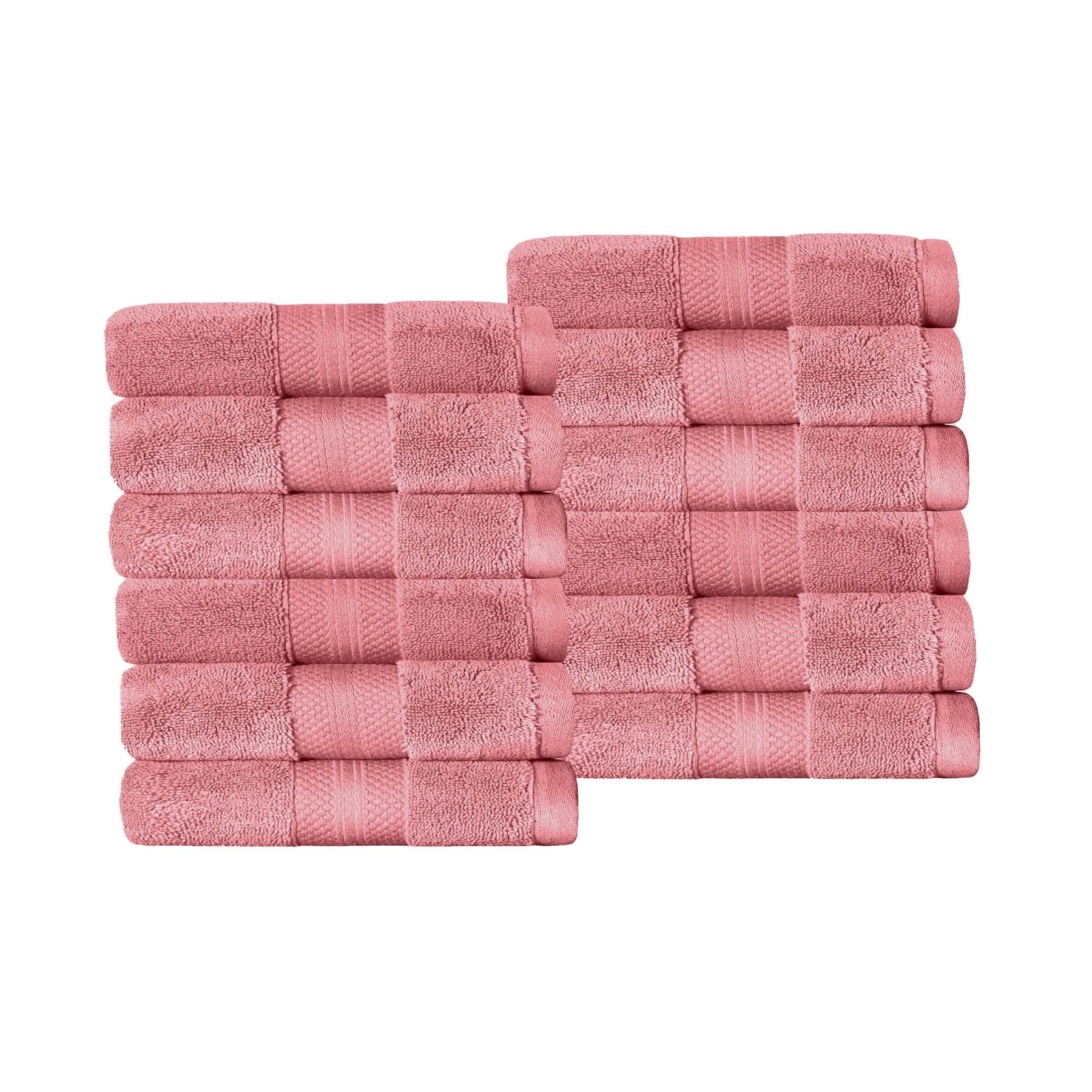 Superior Premium Turkish Cotton 12-Piece Face Towel Set