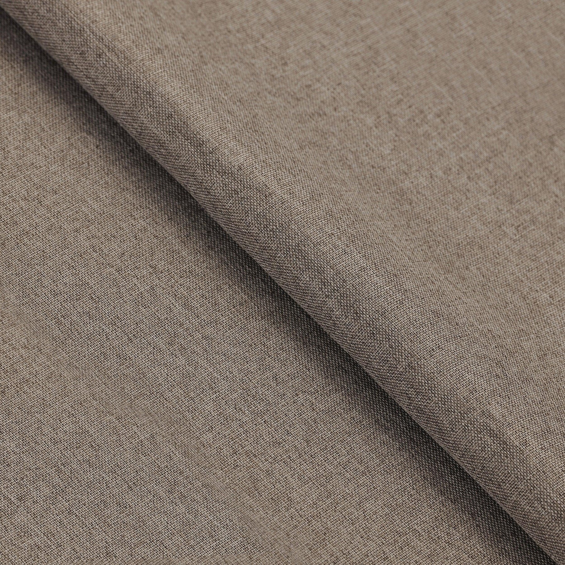 Linen Pattern Washable Room Darkening Blackout Curtain Set 52" - 8 Pieces