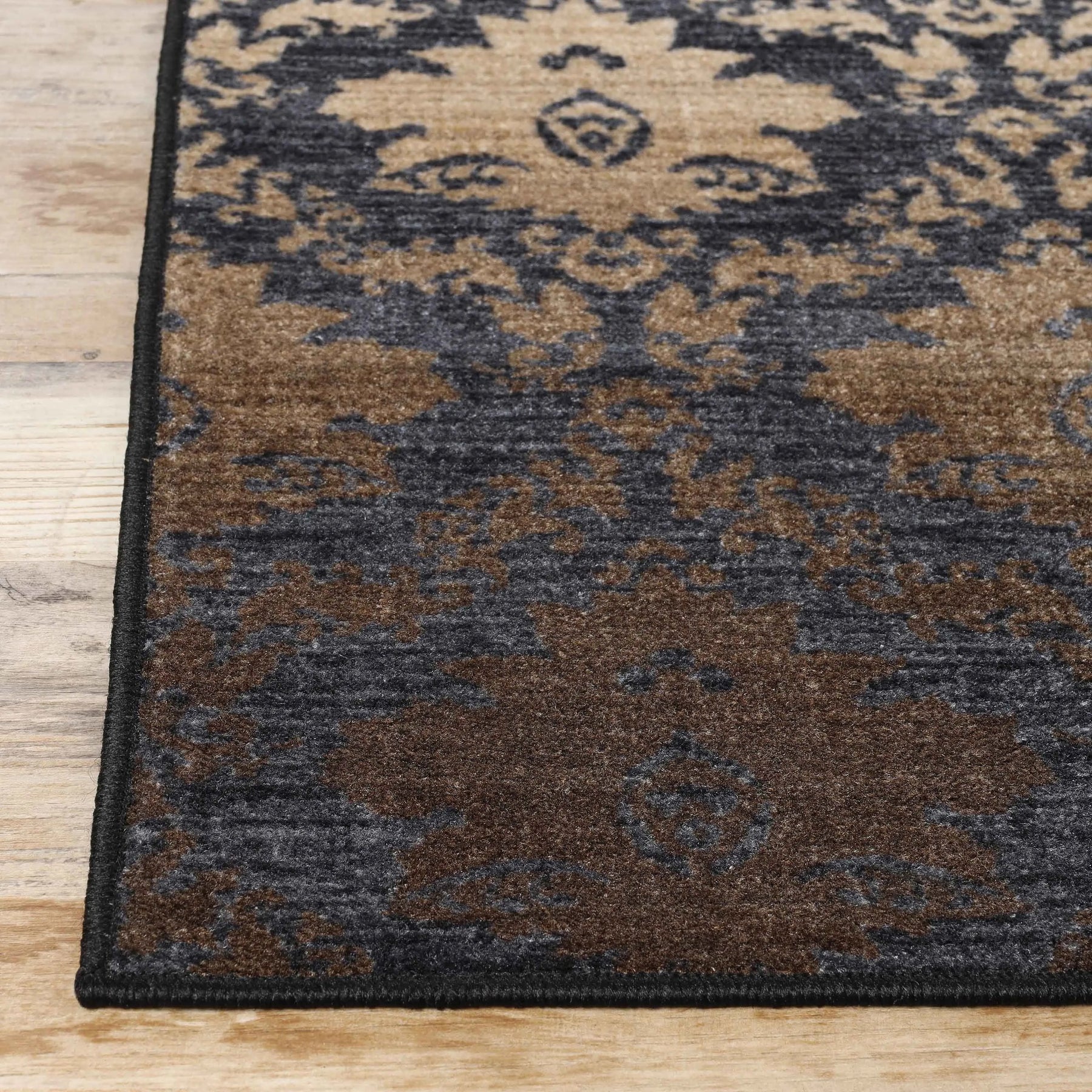 Geneva Medallion Scroll Non-Slip Washable Indoor Area Rug or Runner