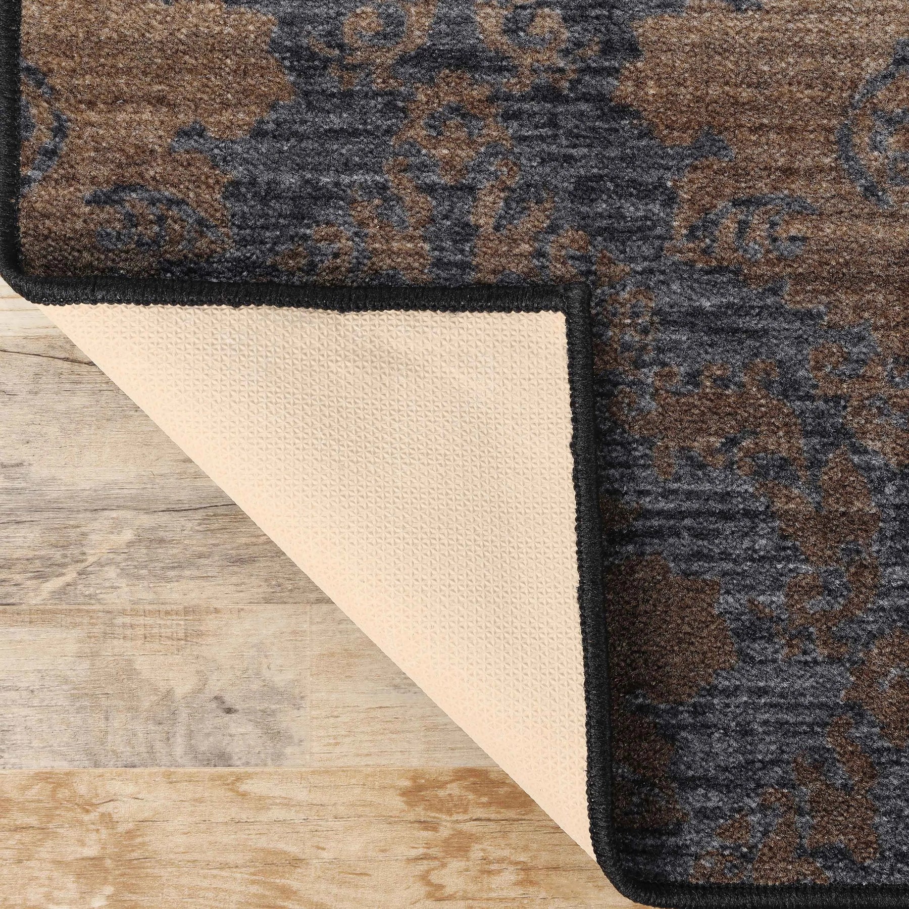 Geneva Medallion Scroll Non-Slip Washable Indoor Area Rug or Runner