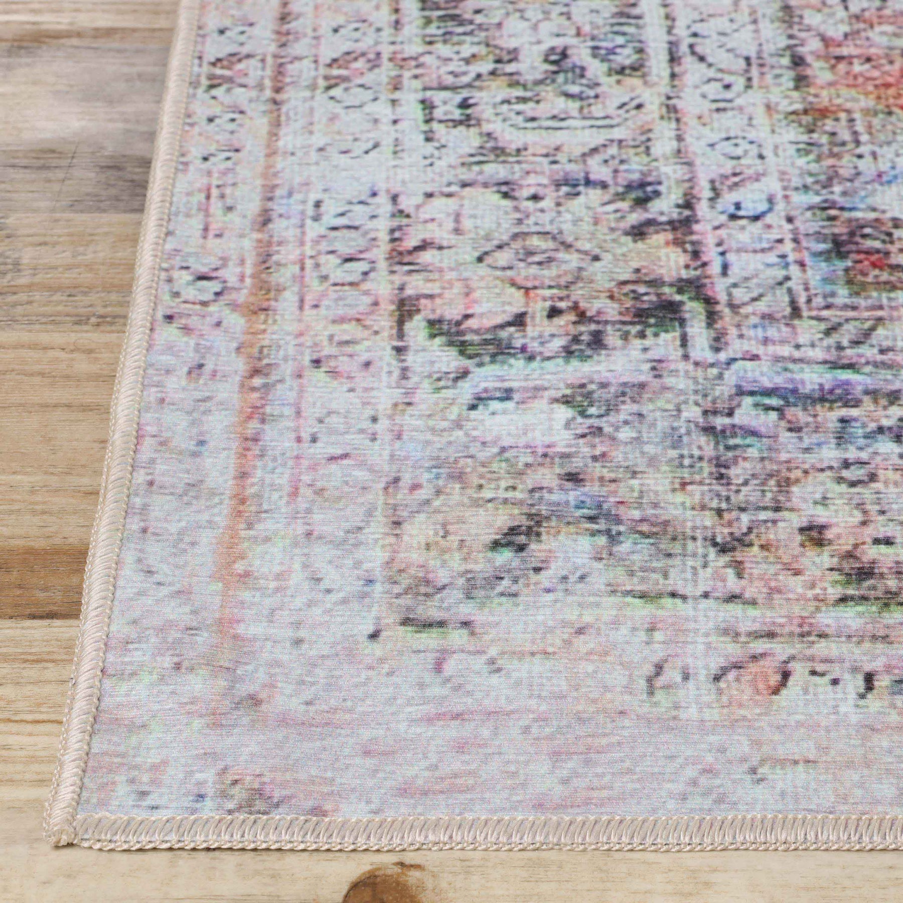 Lottie Distressed Geometric Bohemian Indoor Area Rug Or Runner Rug