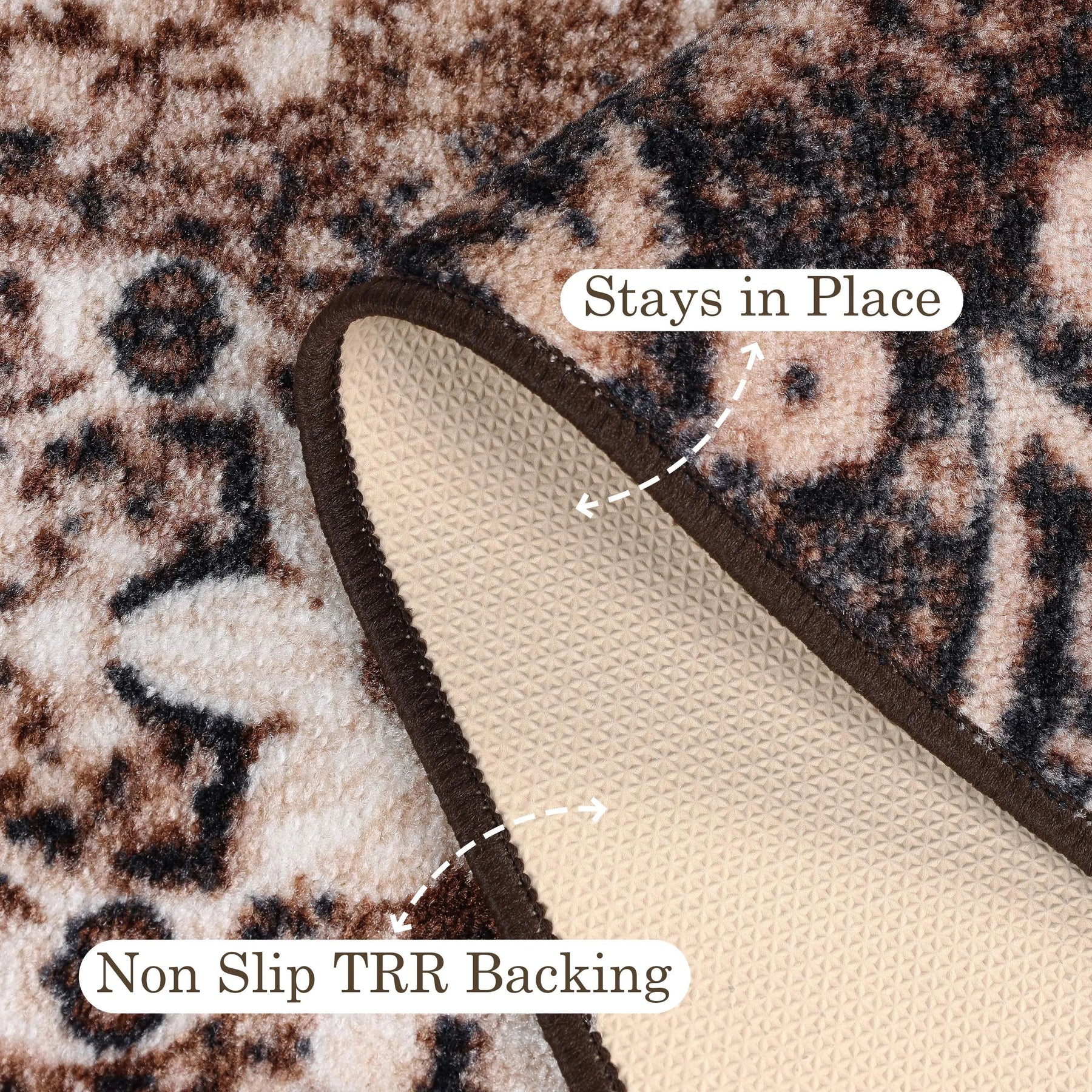 Oswell Medallion Non-Slip Washable Indoor Area Rug or Runner