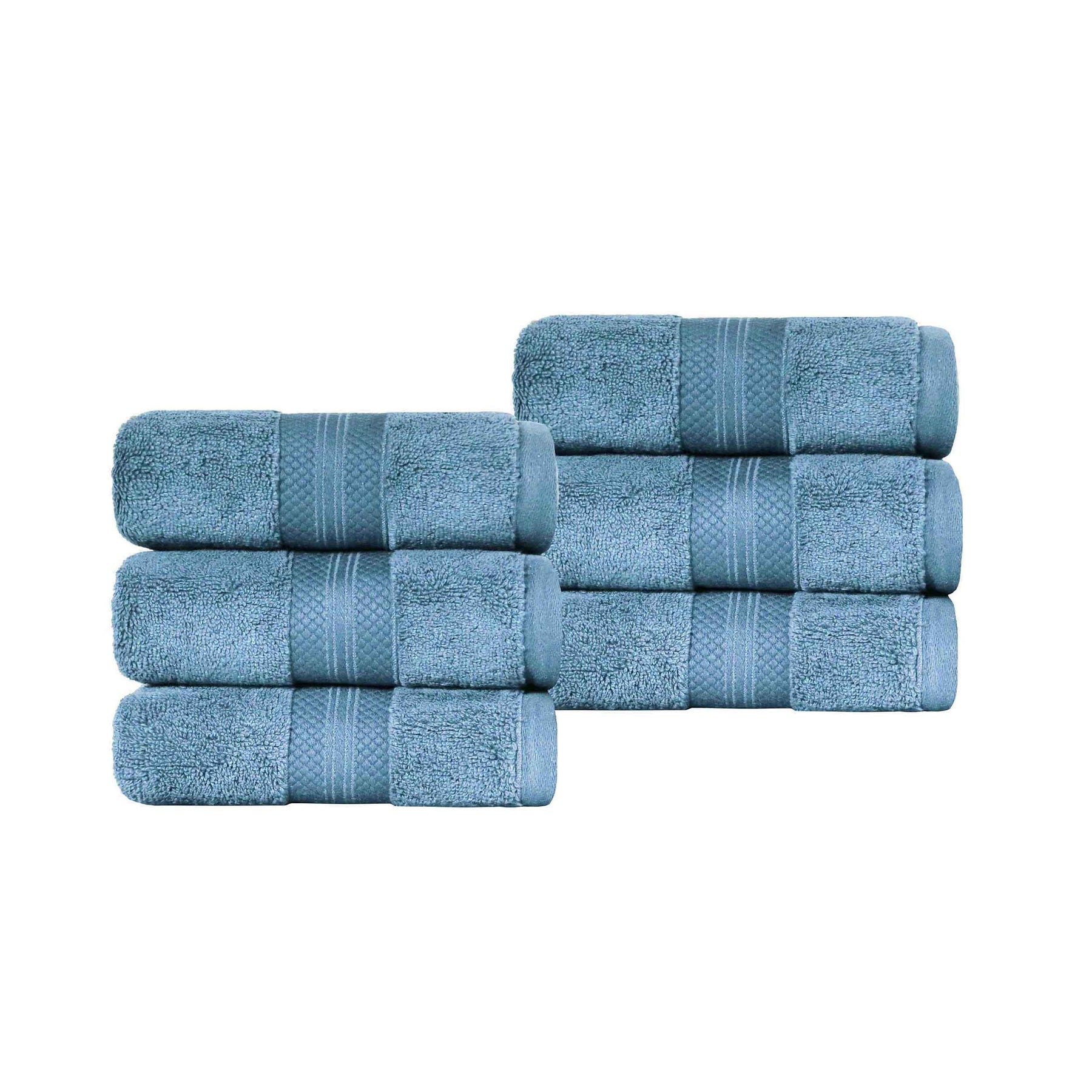 Superior Premium Turkish Cotton 6-Piece Hand Towel Set