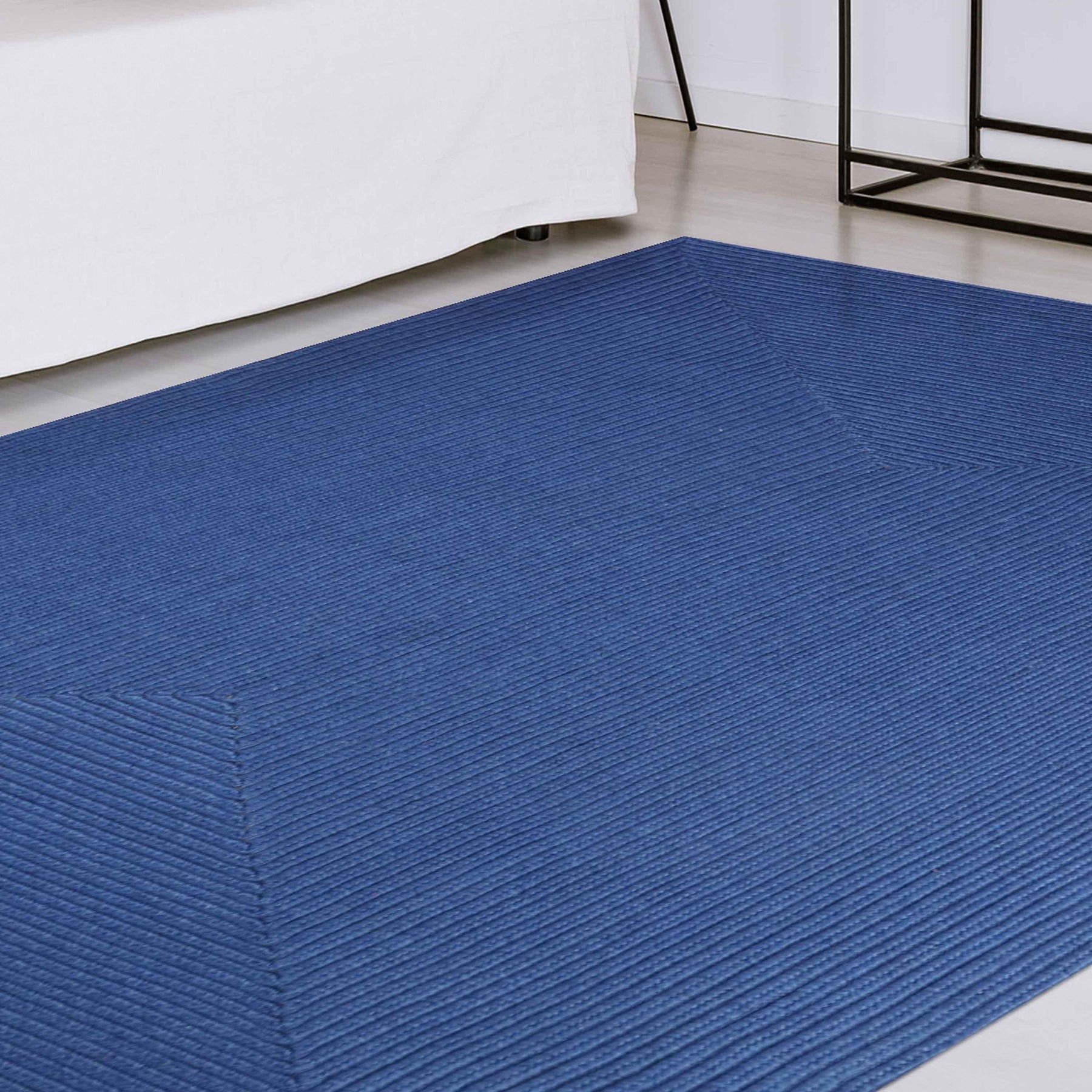Bohemian Indoor Outdoor Rugs Solid Rectangle Braided Area Rug