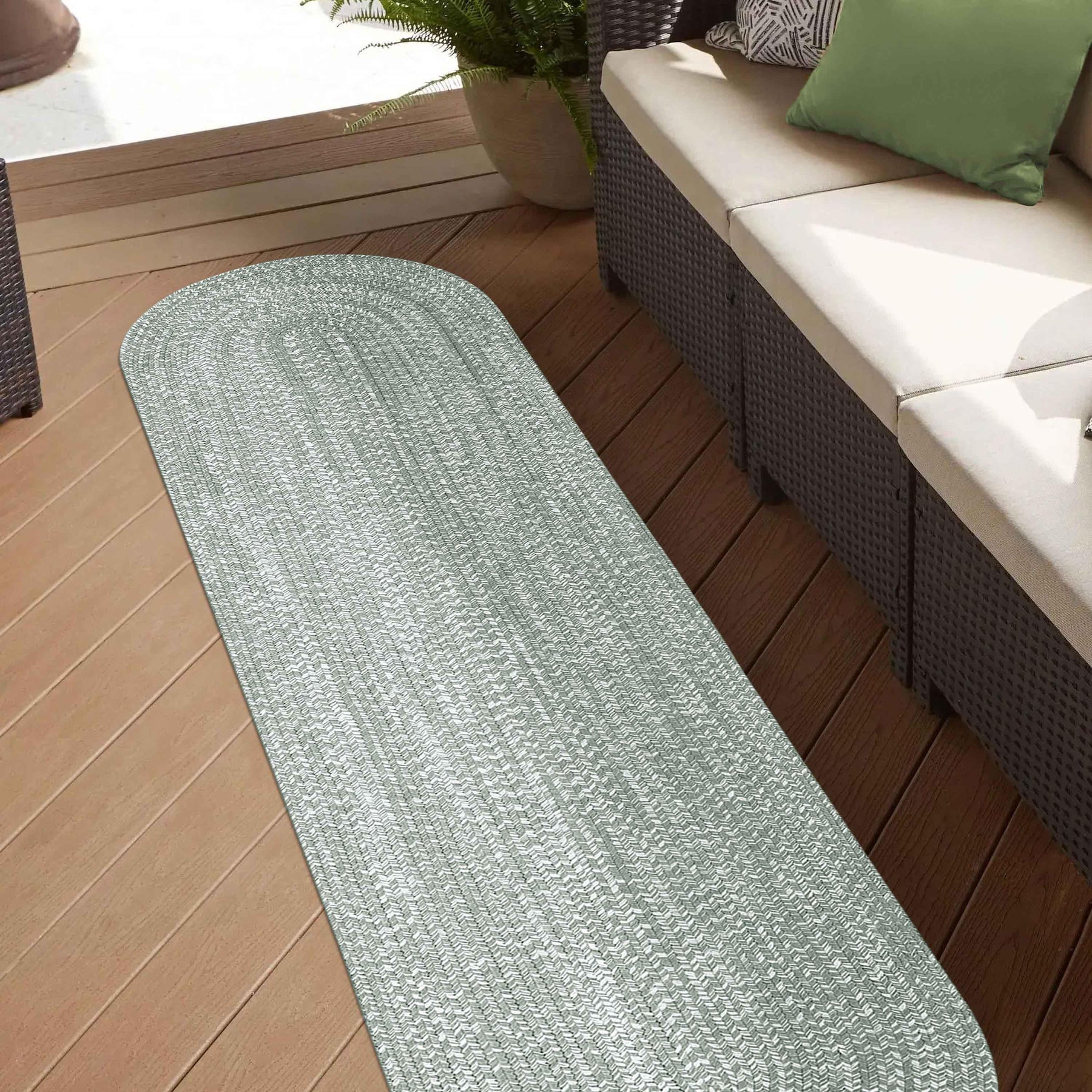 Reversible Braided Eco-Friendly Area Rug Indoor Outdoor Rugs
