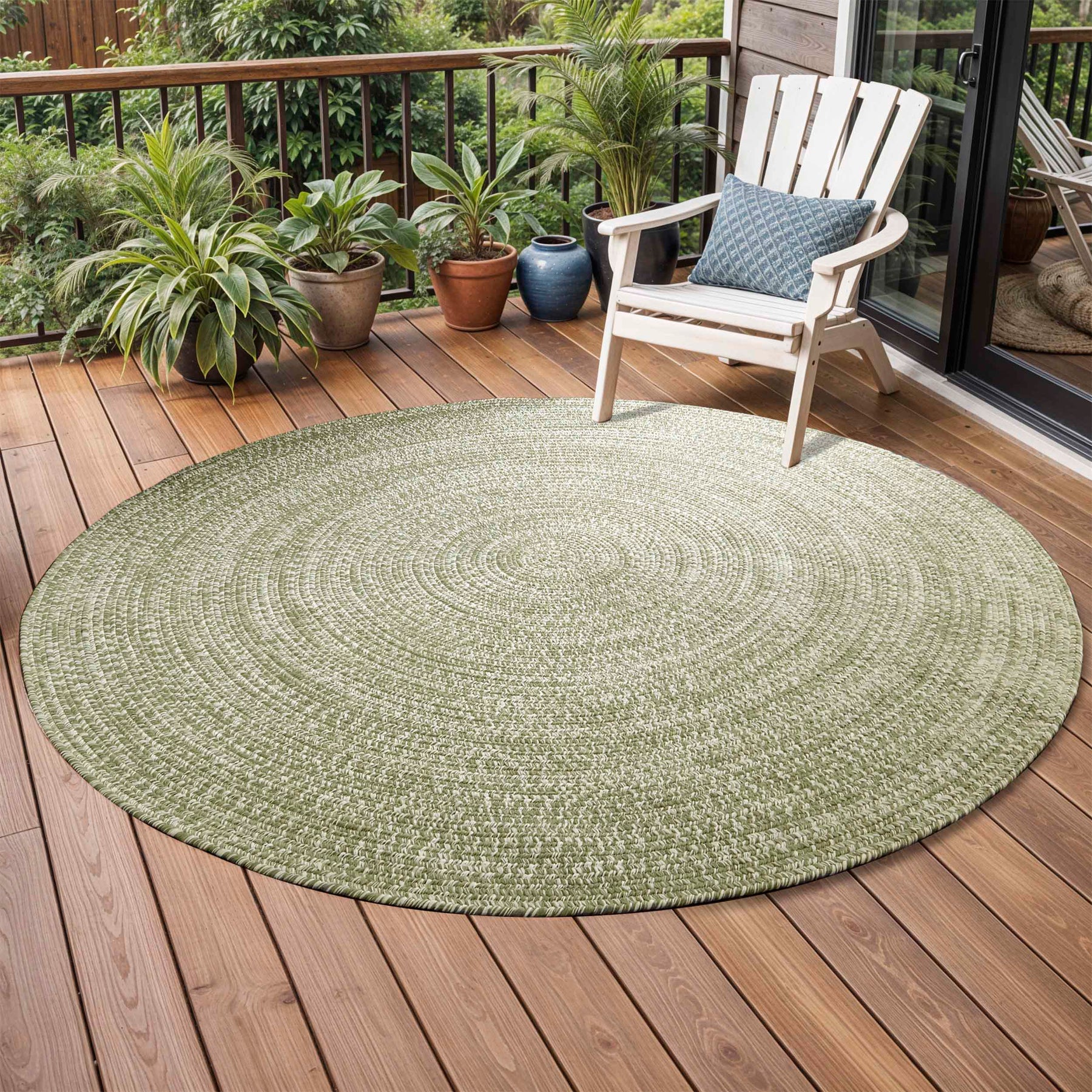Reversible Braided Eco-Friendly Area Rug Indoor Outdoor Rugs