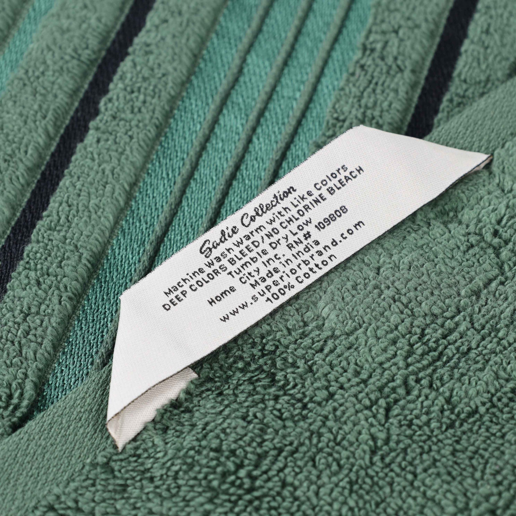 Sadie Zero Twist Cotton Solid Absorbent 3 Piece Towel Set
