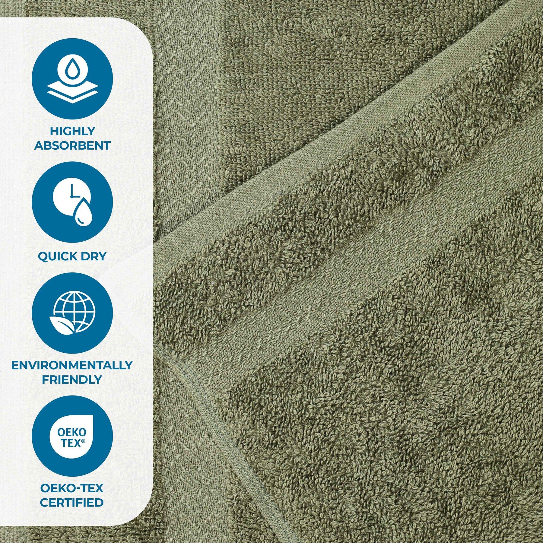 Cotton Eco-Friendly Bathroom Essentials 2 Piece Bath Sheet Set