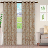 Ghera Jacquard Curtain Panel Set with Grommet Top Header
