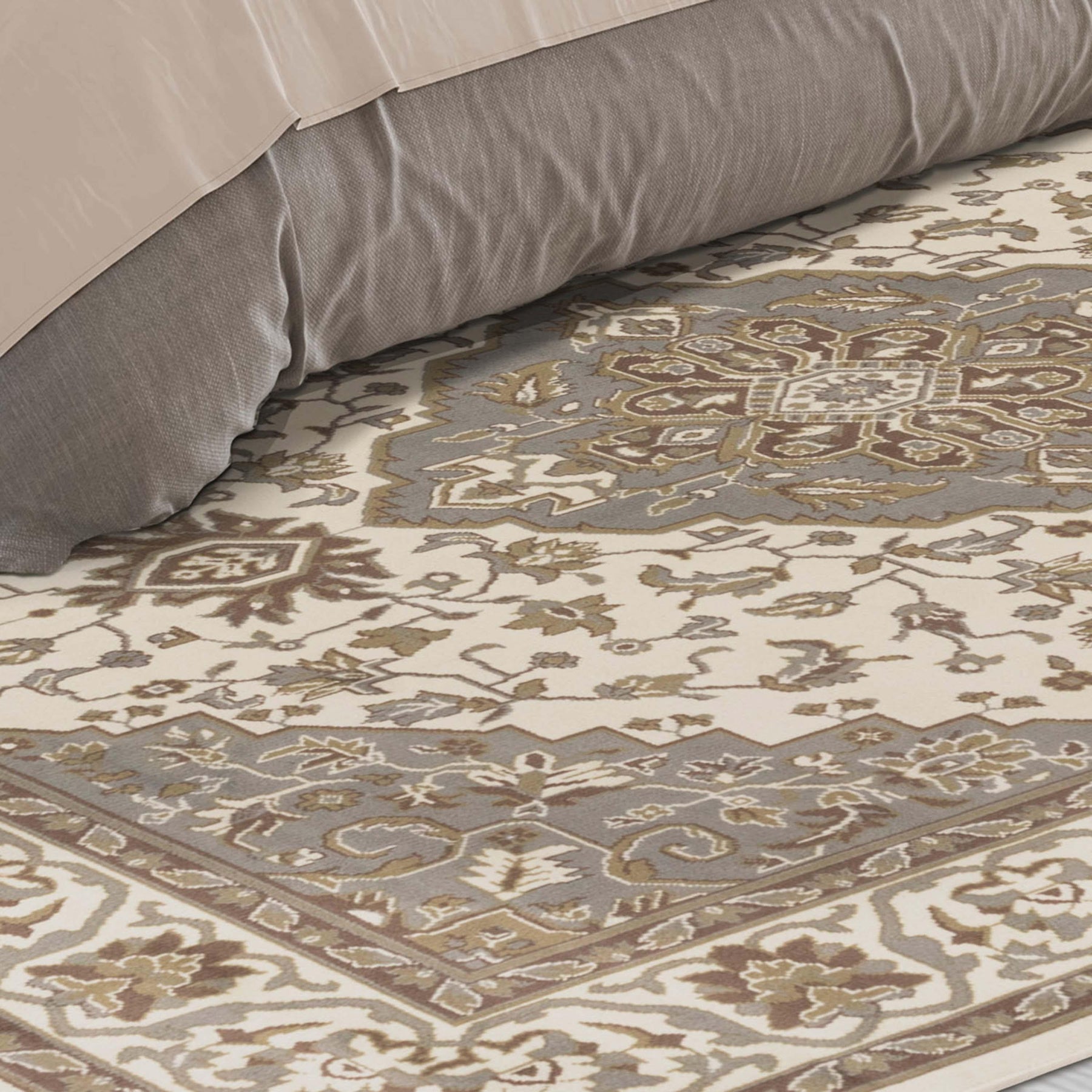 Glendale Traditional Floral Medallion Indoor Area Rug or Runner Rug