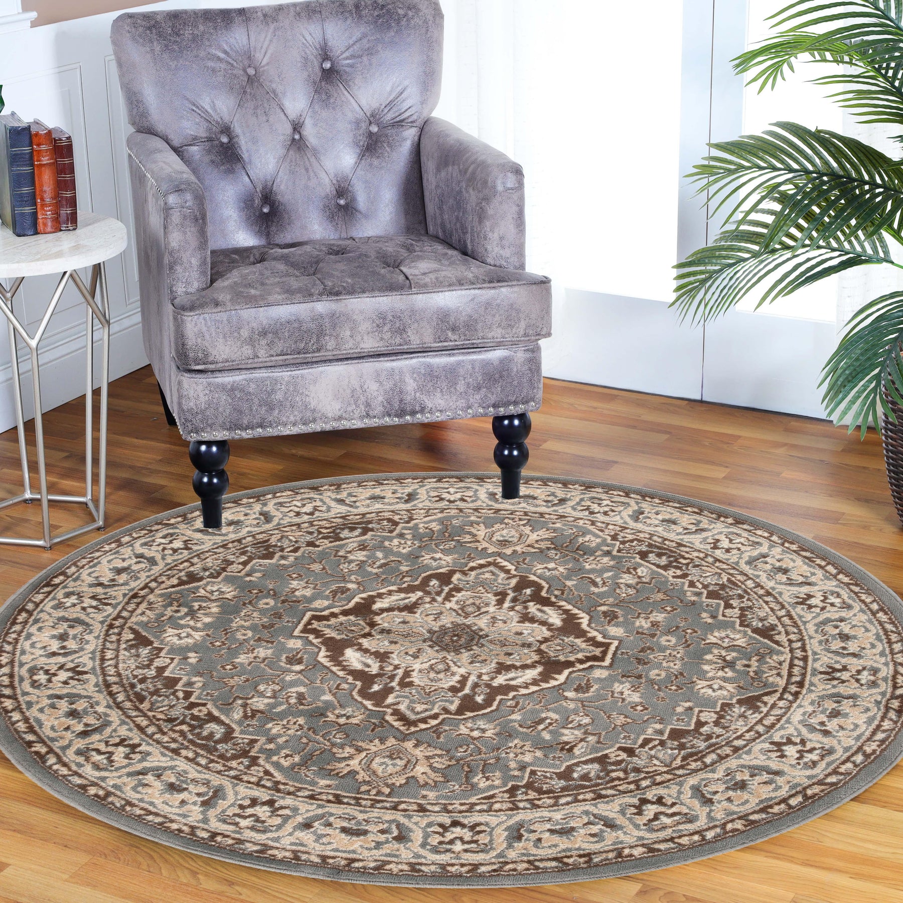 Glendale Traditional Floral Medallion Indoor Area Rug or Runner Rug