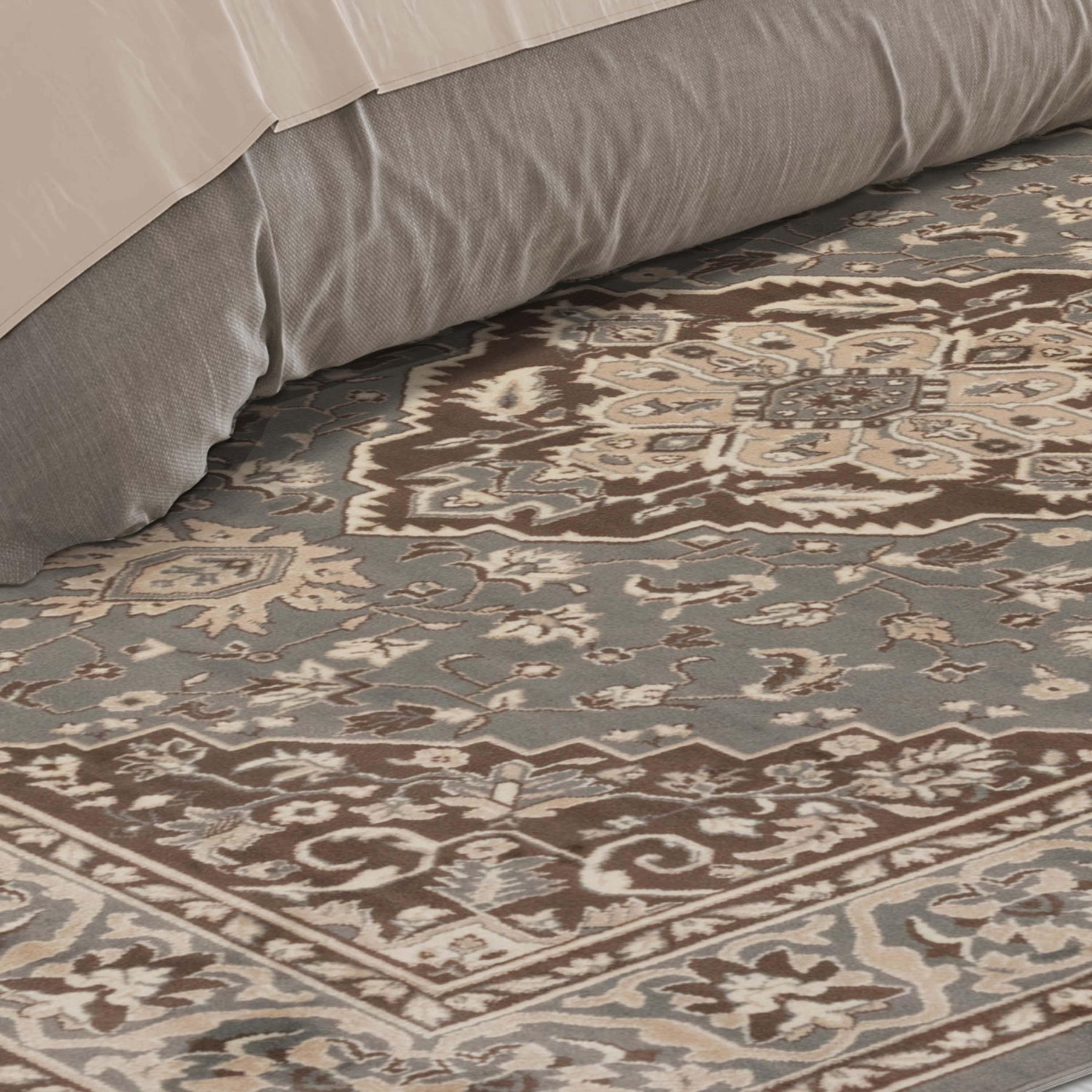 Glendale Traditional Floral Medallion Indoor Area Rug or Runner Rug
