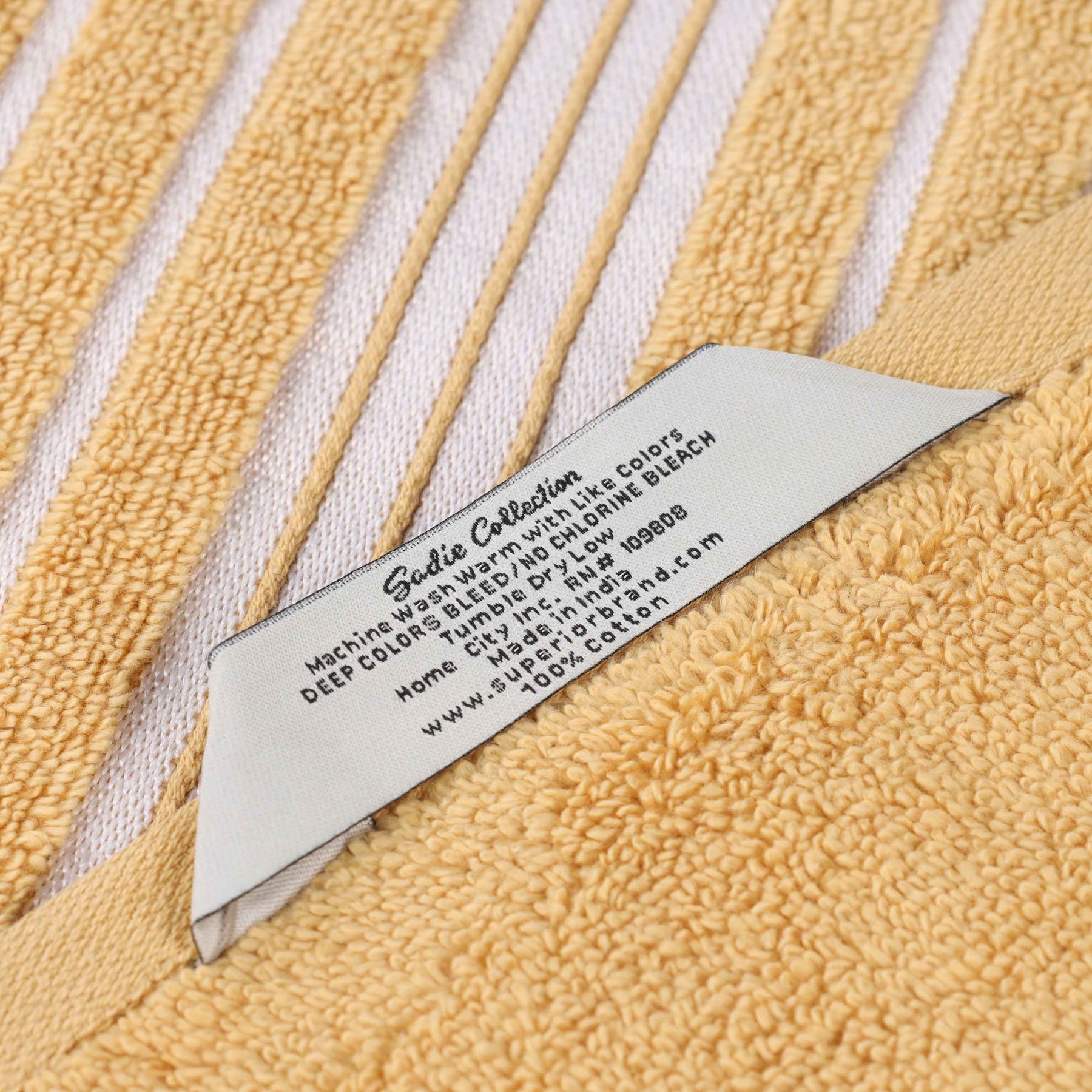 Sadie Zero Twist Cotton Solid Absorbent 3 Piece Towel Set