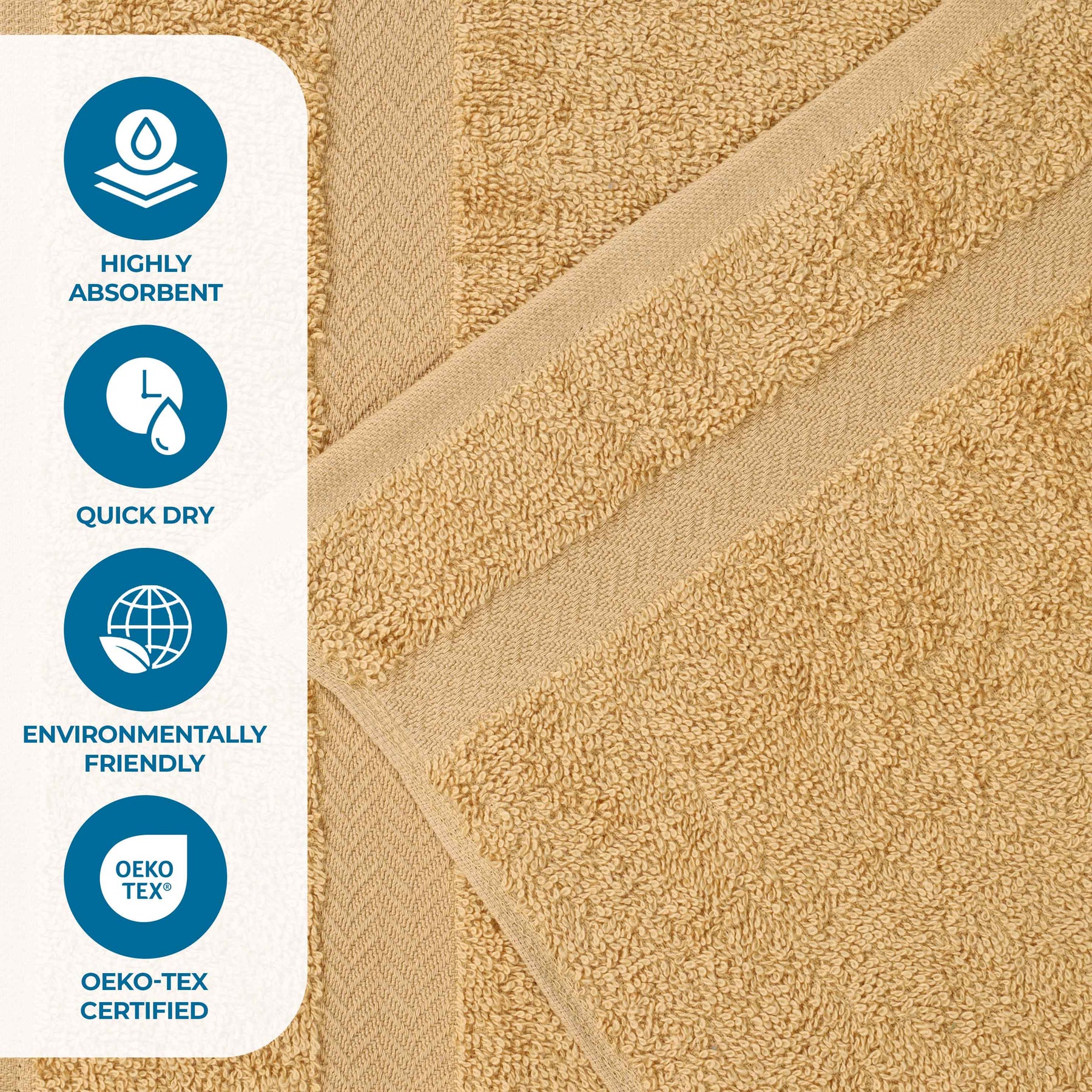 Cotton Eco-Friendly Bathroom Essentials 2 Piece Bath Sheet Set