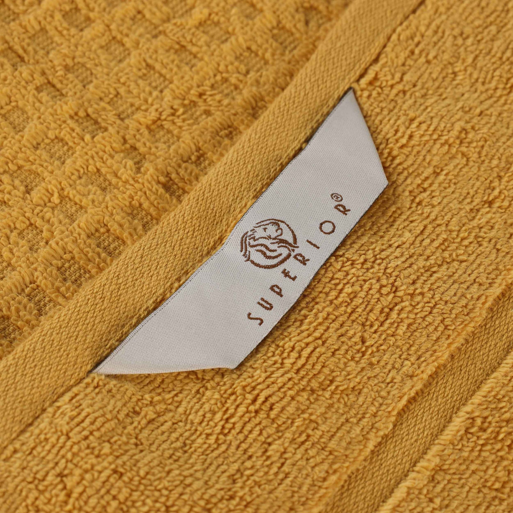 Napa Zero Twist Cotton Solid Waffle Face Towel Washcloth Set of 12