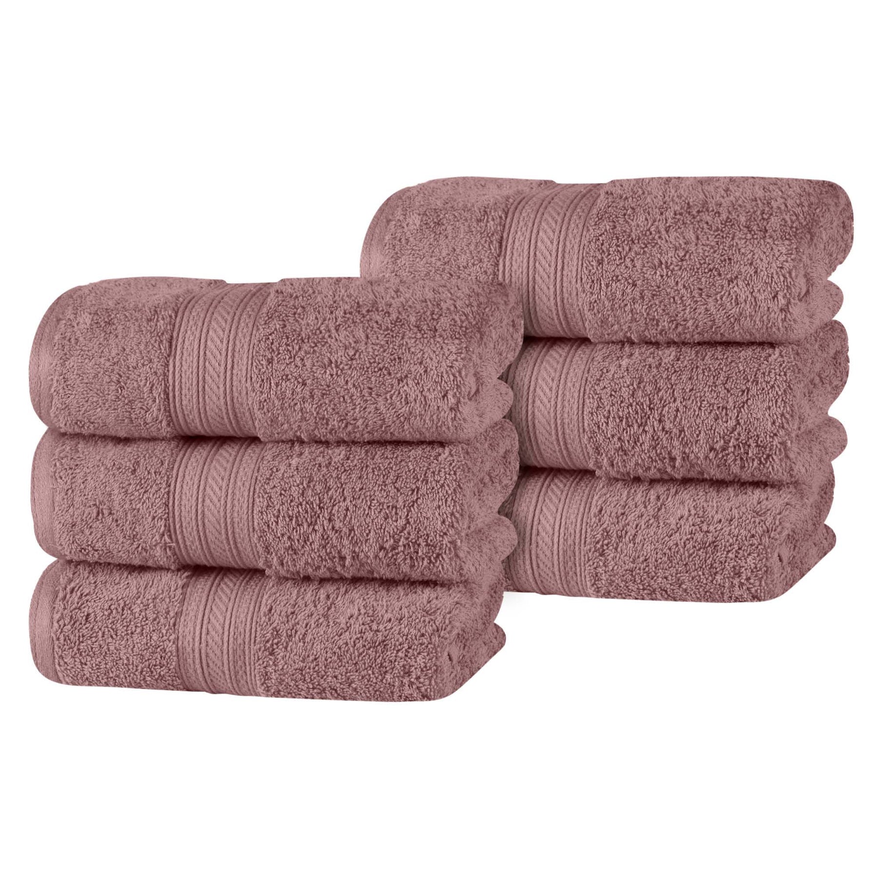 Atlas Cotton Plush Absorbent Heavyweight Luxury Hand Towel Set of 6