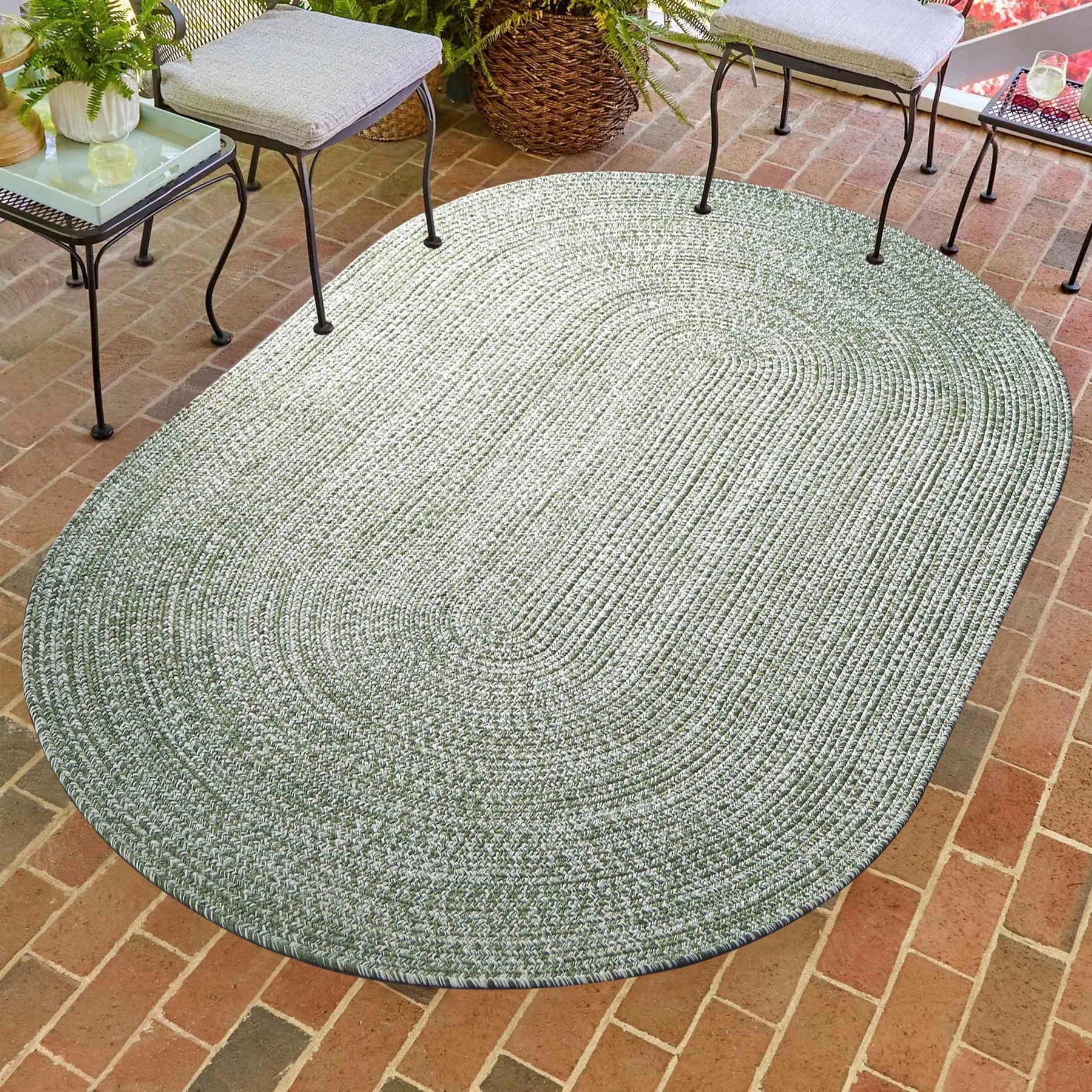 Reversible Braided Eco-Friendly Area Rug Indoor Outdoor Rugs