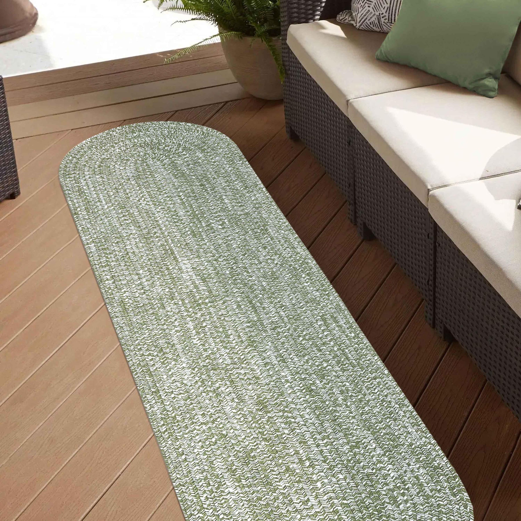 Reversible Braided Eco-Friendly Area Rug Indoor Outdoor Rugs