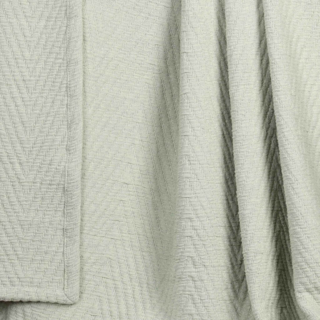 Aswan Cotton Medium Weight Textured Modern Chevron Woven Coverlet