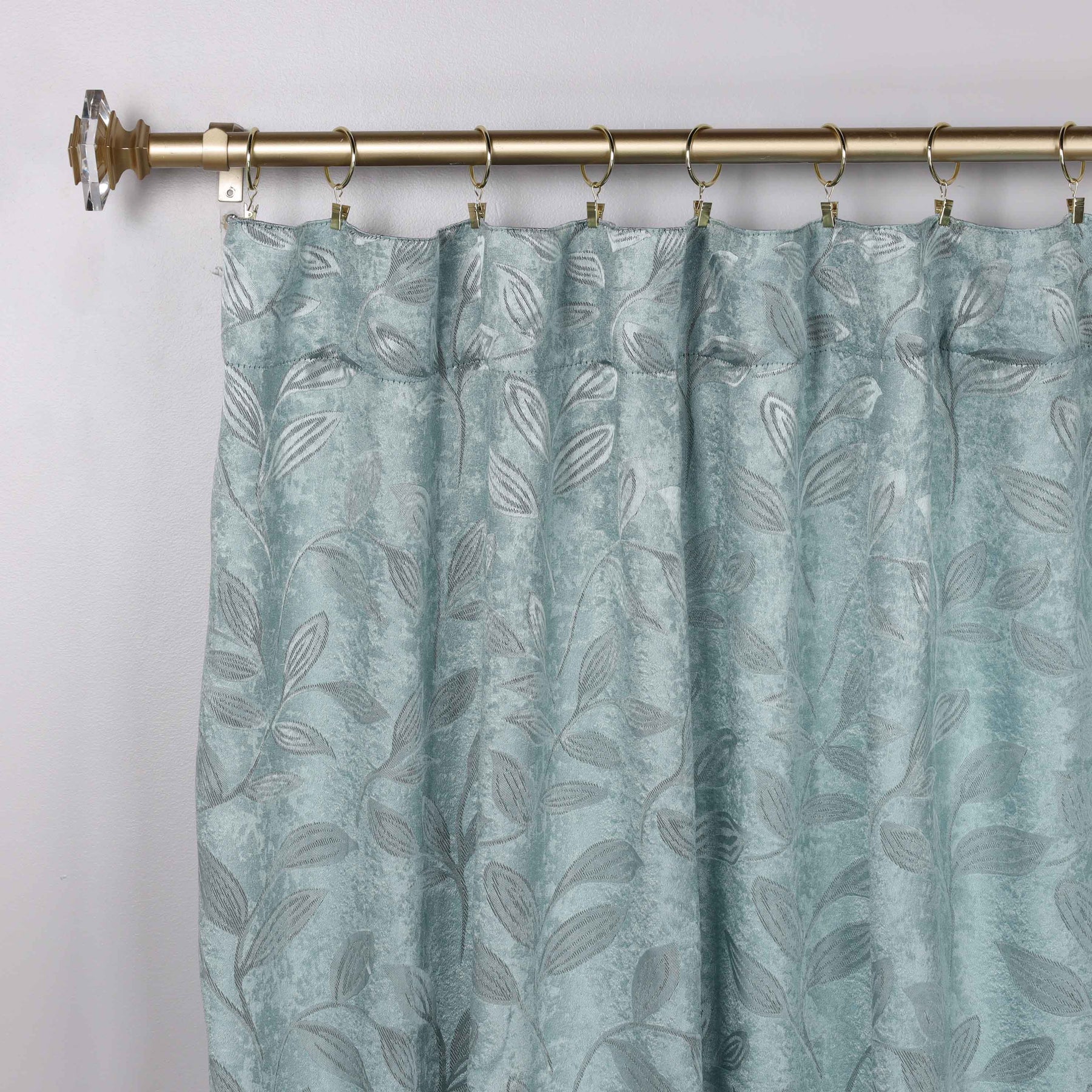 Leaves Room Darkening Back Tabs Blackout Curtain Panels, Set of 2