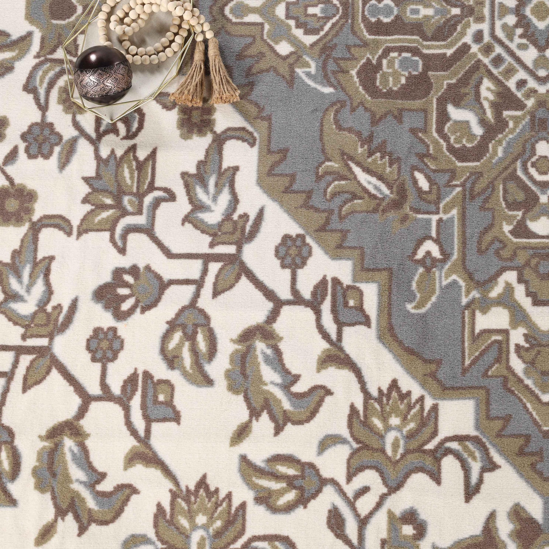 Glendale Traditional Floral Medallion Indoor Area Rug or Runner Rug