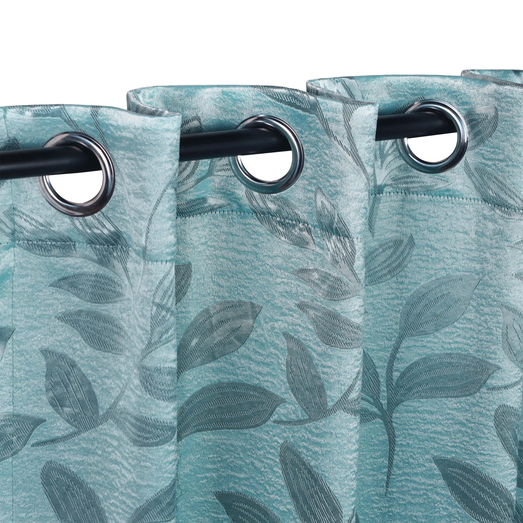Leaves Machine Washable Room Darkening Blackout Curtains 4 Pieces