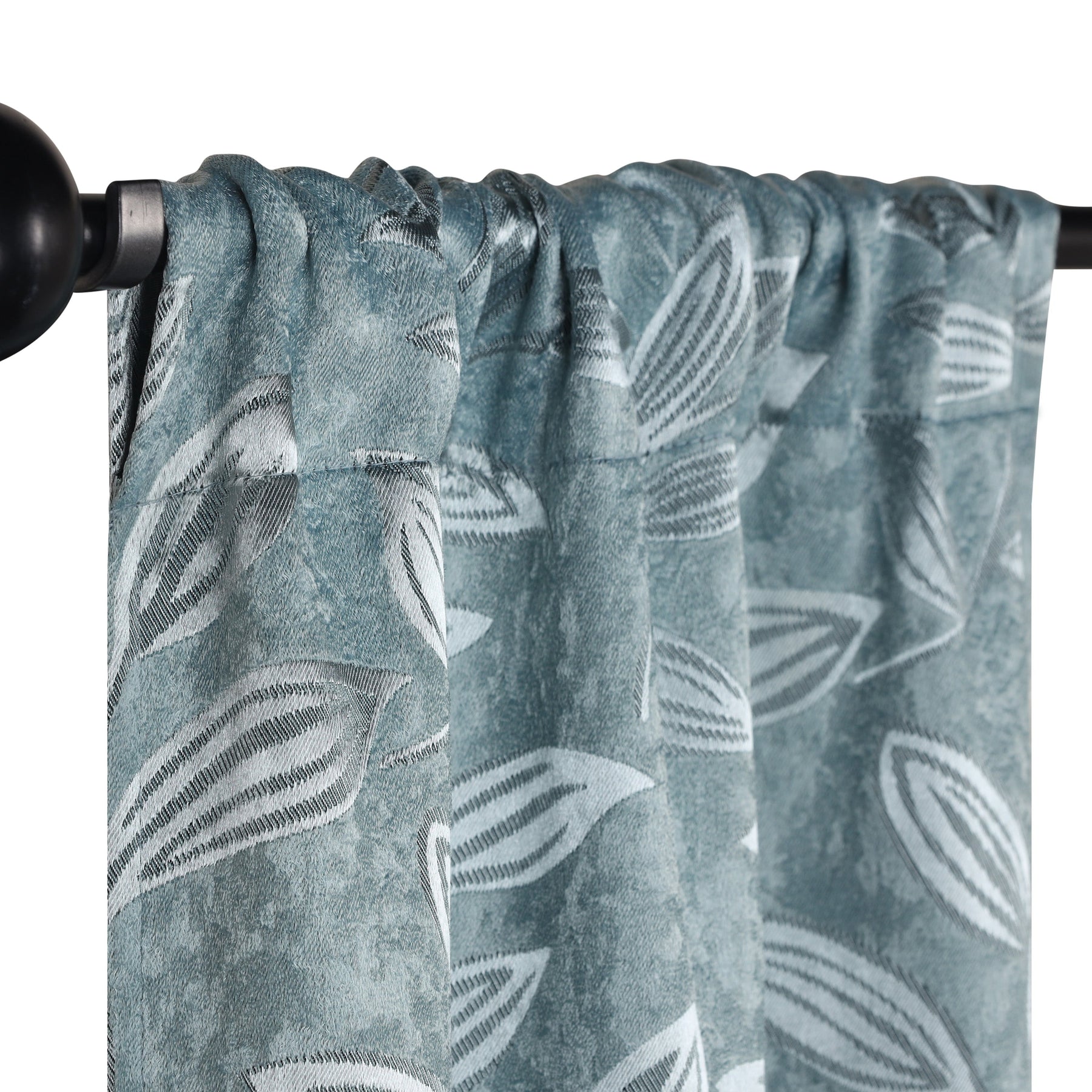 Leaves Room Darkening Washable Blackout Curtain Panels, Set of 2
