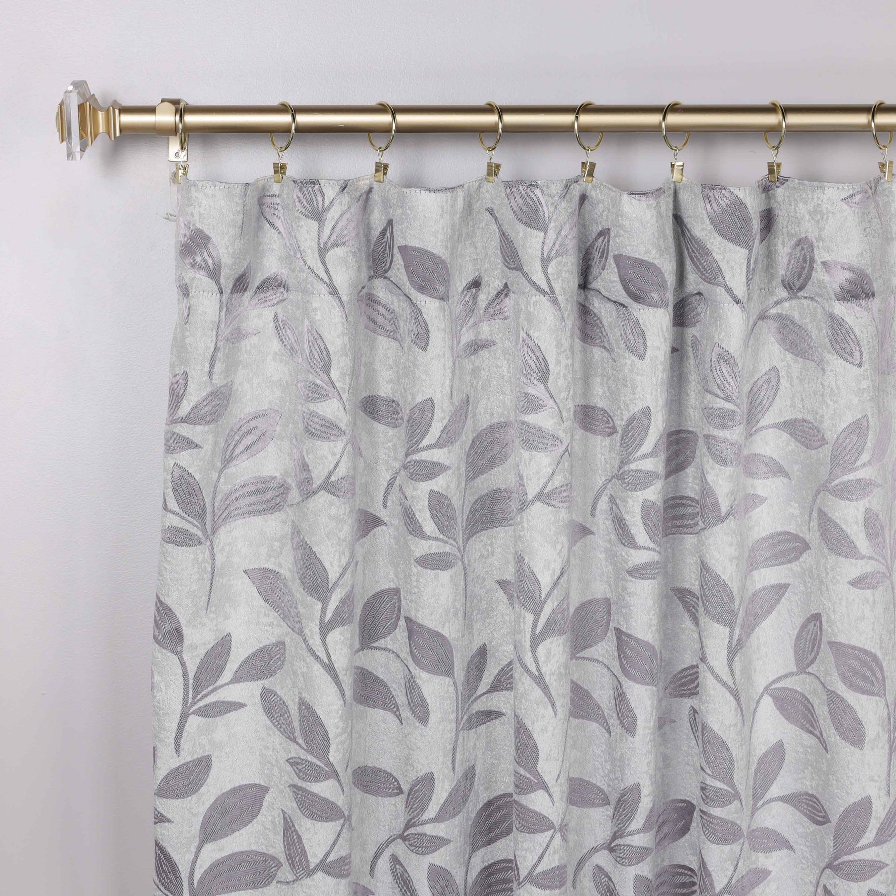 Leaves Room Darkening Back Tabs Blackout Curtain Panels, Set of 2