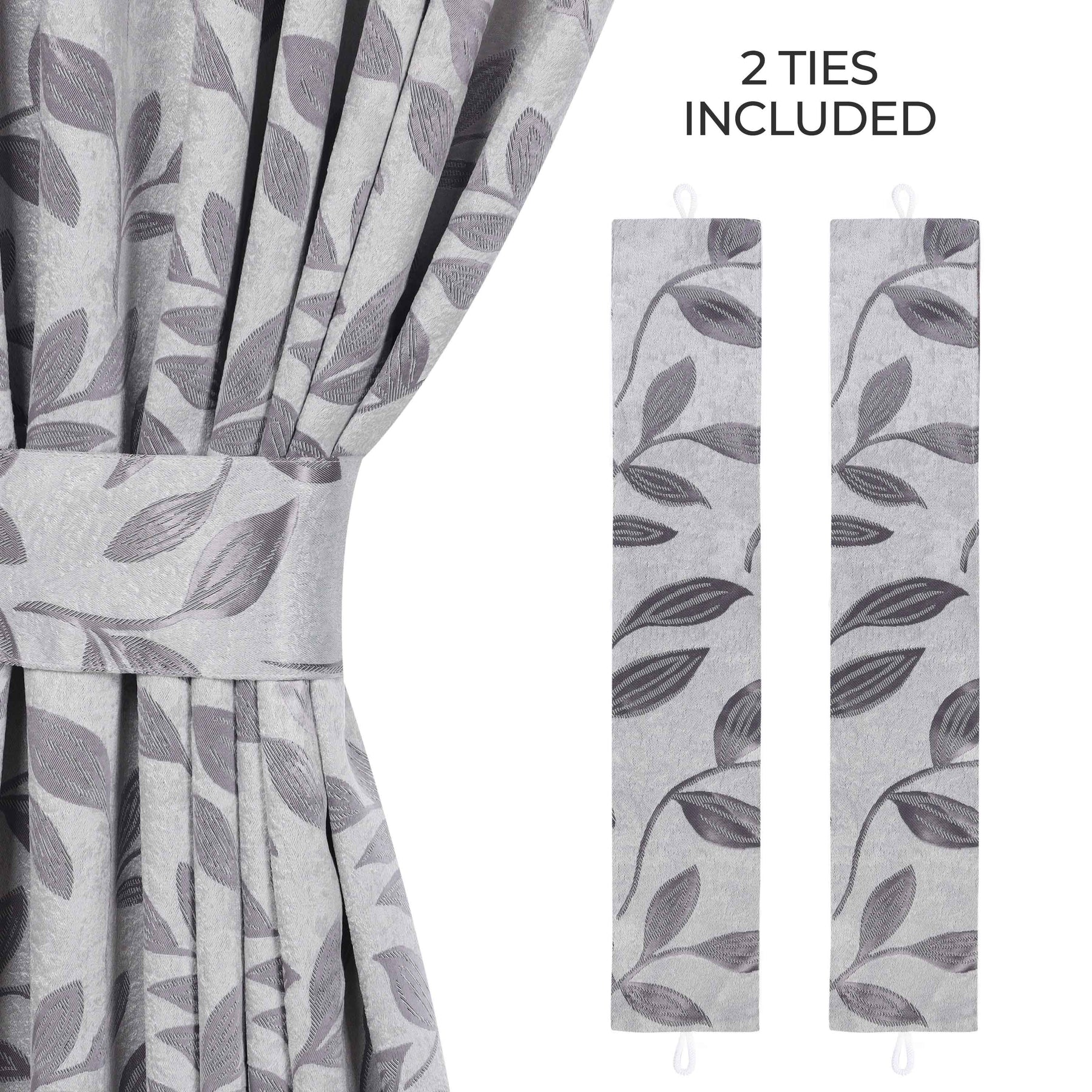 Leaves Room Darkening Washable Blackout Curtain Panels, Set of 2