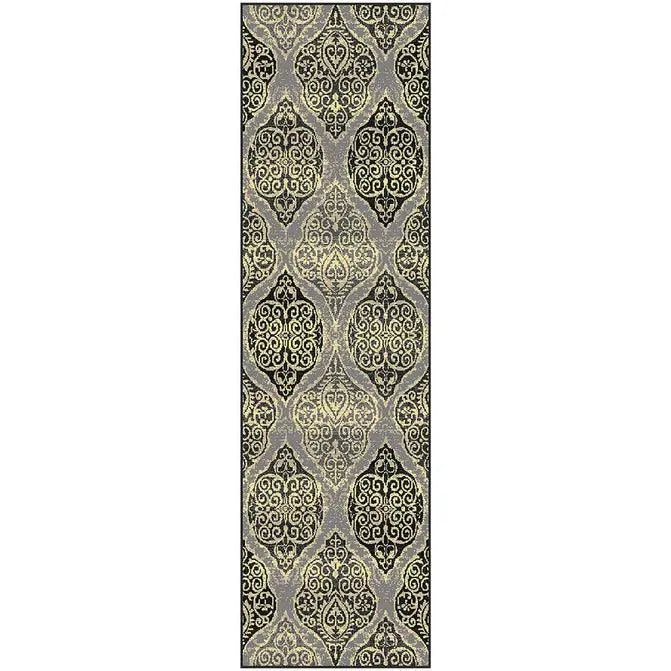 Amherst Damask Medallion Indoor Area Rug Or Runner Rug