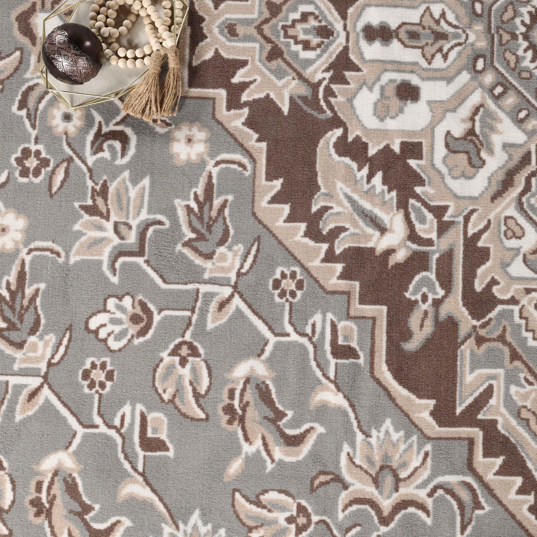 Glendale Traditional Floral Medallion Indoor Area Rug or Runner Rug
