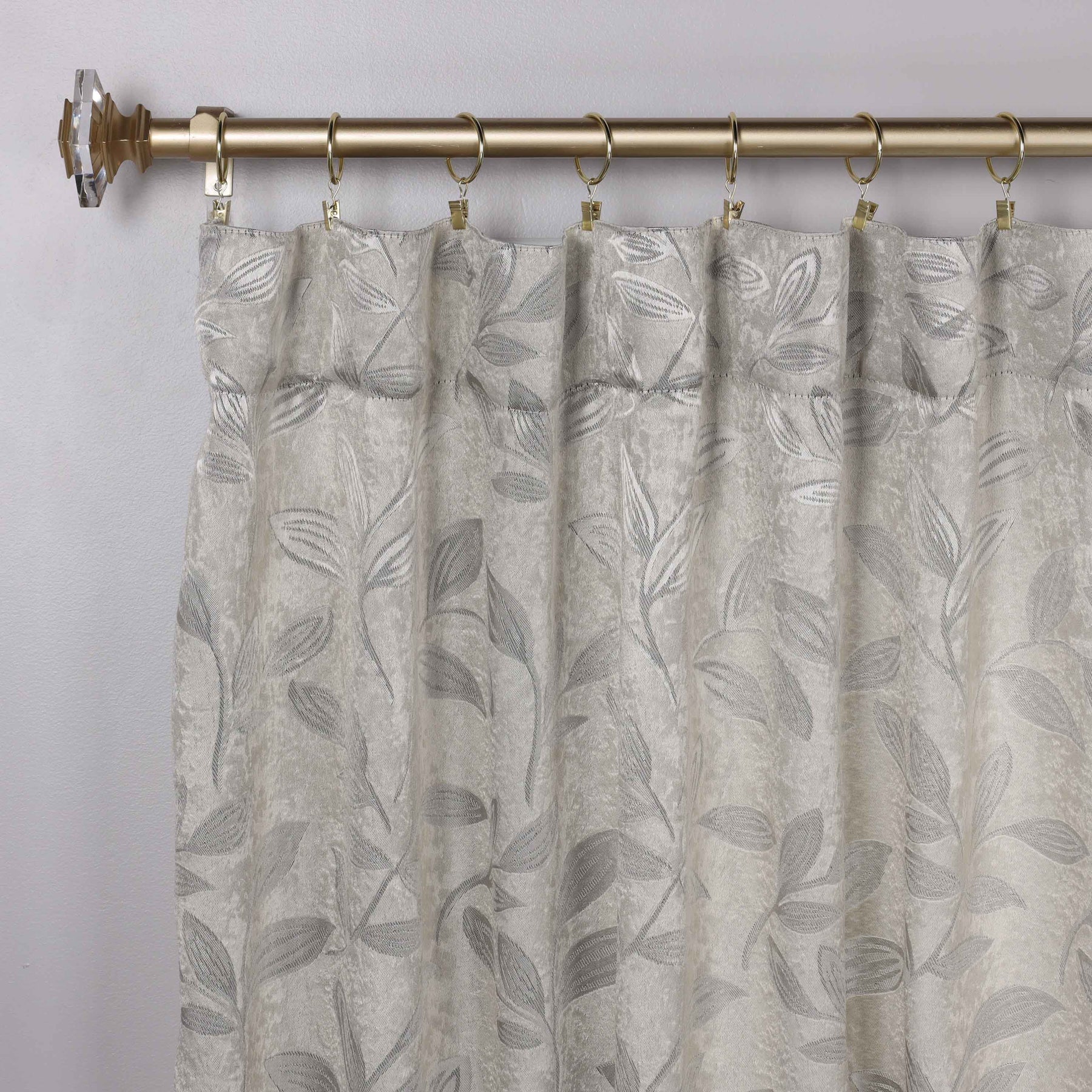 Leaves Room Darkening Back Tabs Blackout Curtain Panels, Set of 2