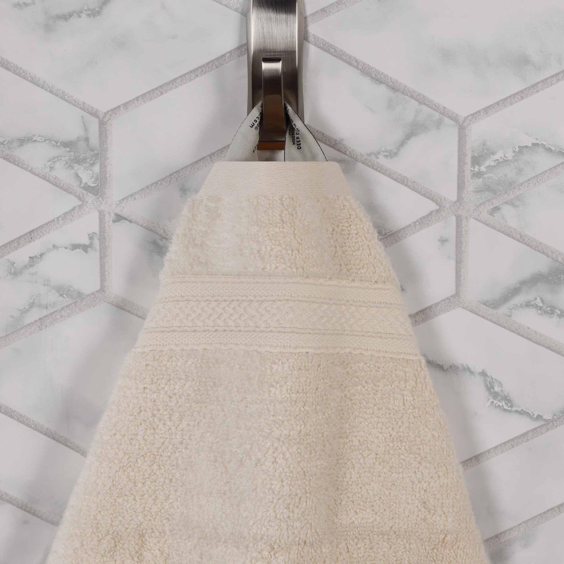 Chevron Zero Twist Solid and Jacquard Soft Cotton Bath Sheet Set of 2