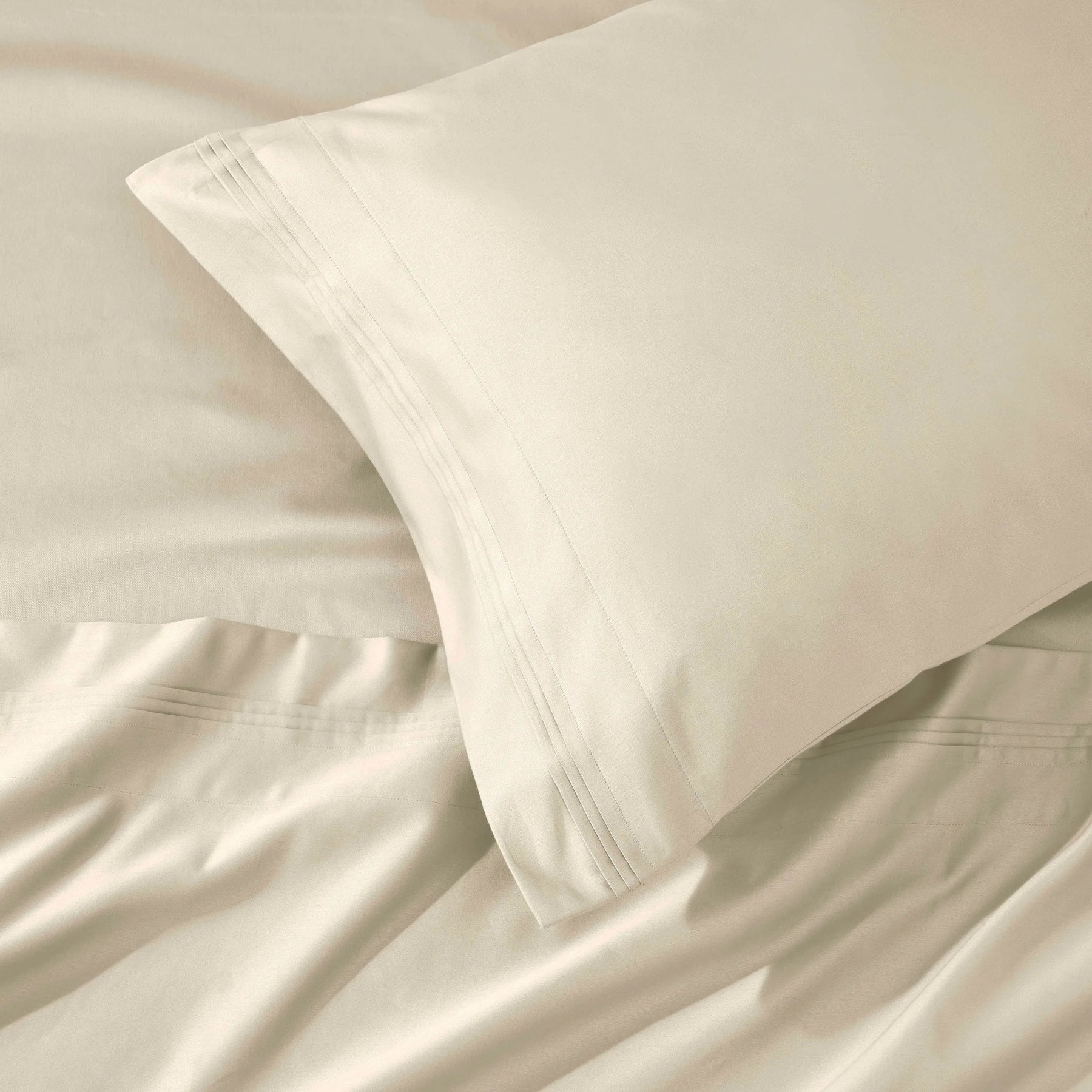 1000 Thread Count Egyptian Cotton Solid Pillowcase Set