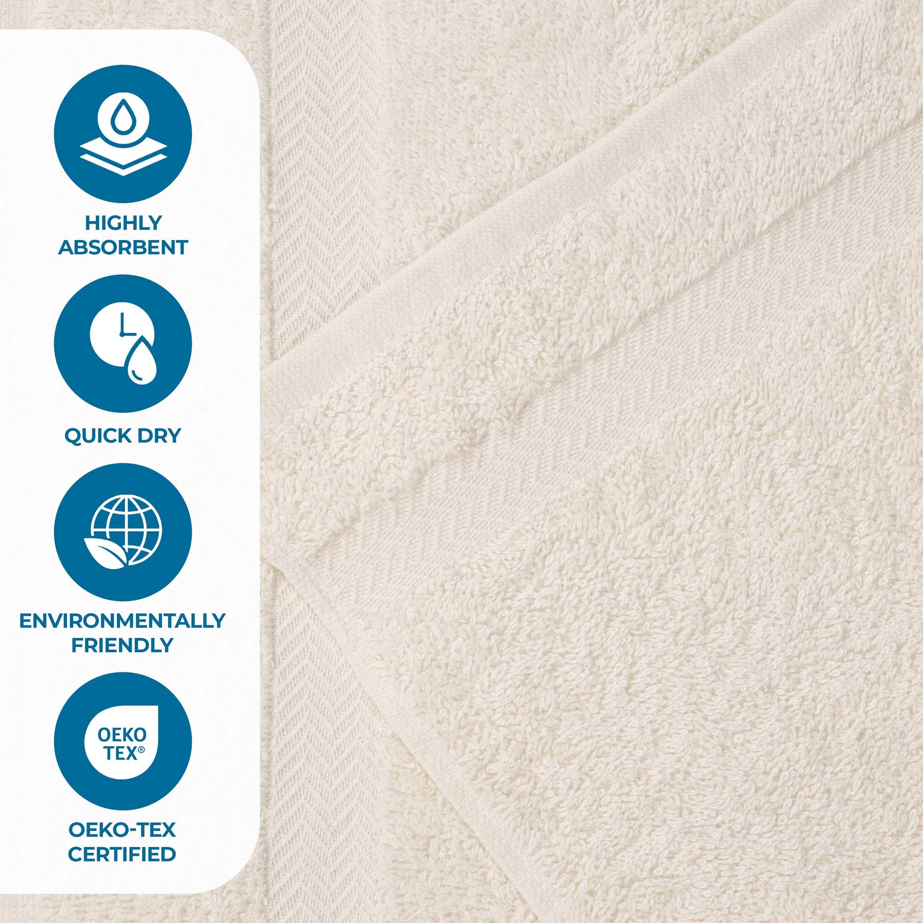 Cotton Eco-Friendly Bathroom Essentials 2 Piece Bath Sheet Set