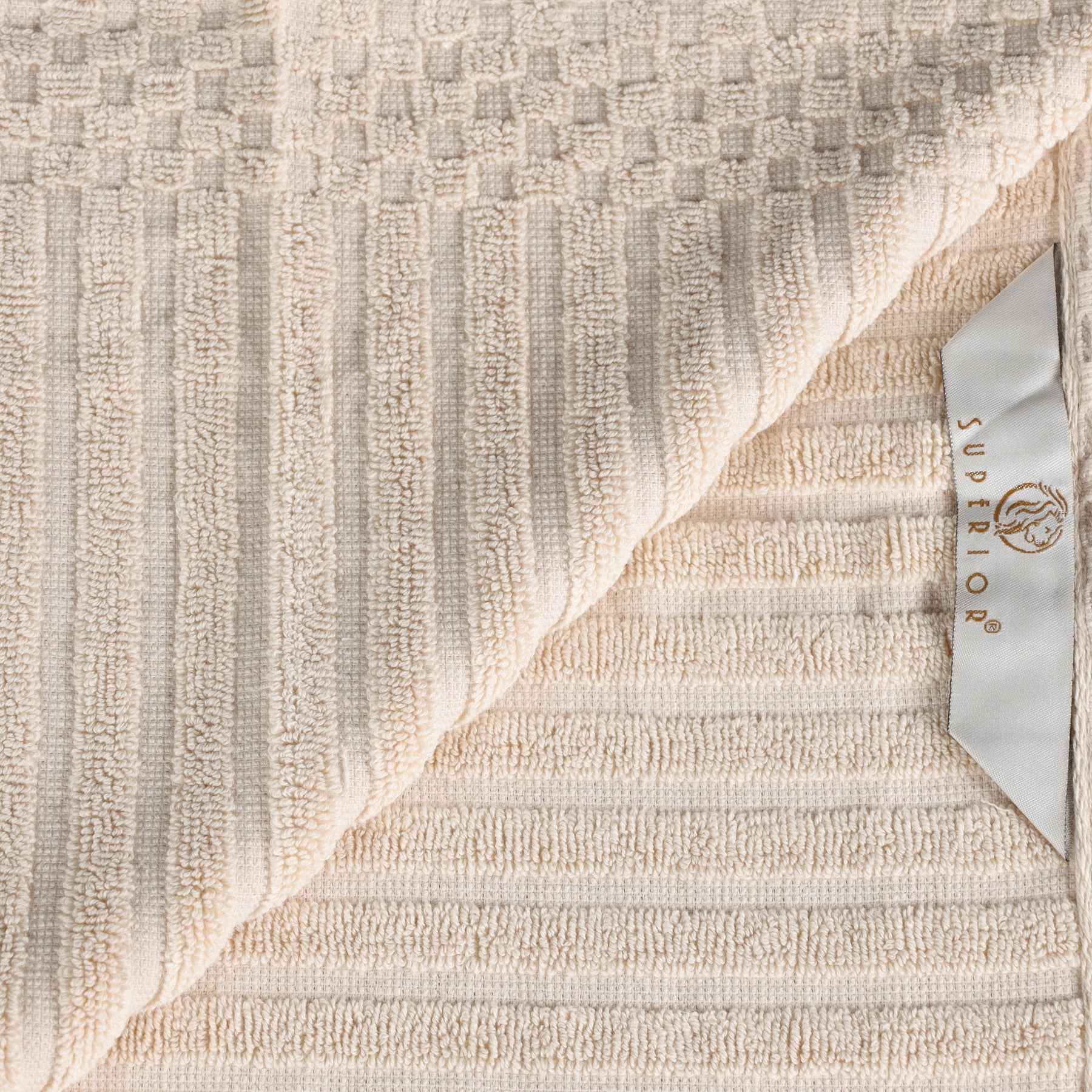 Soho Ribbed Cotton Absorbent 3 Piece Assorted Towel Set