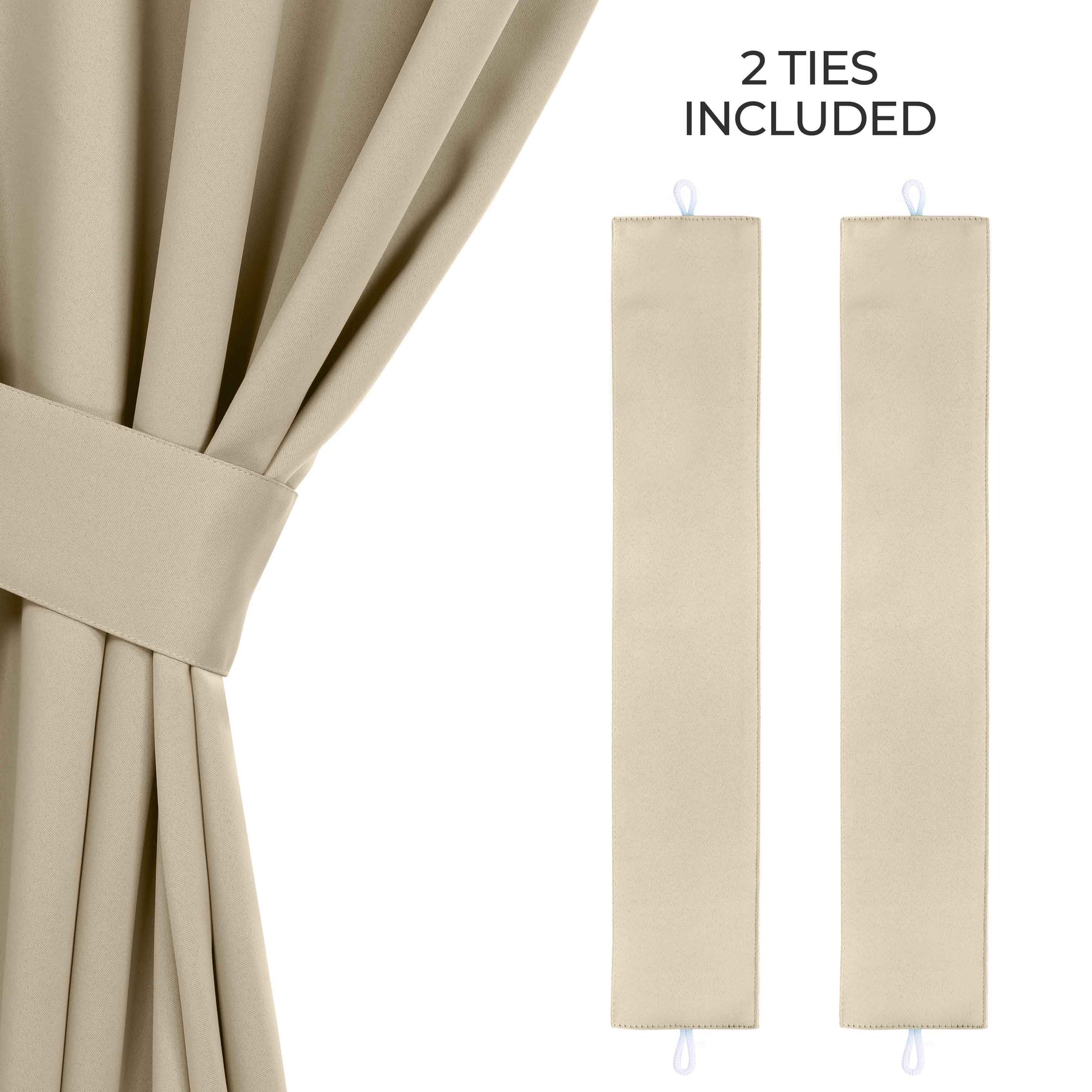 Classic Modern Solid Room Darkening Blackout Curtain Panels, Set of 2