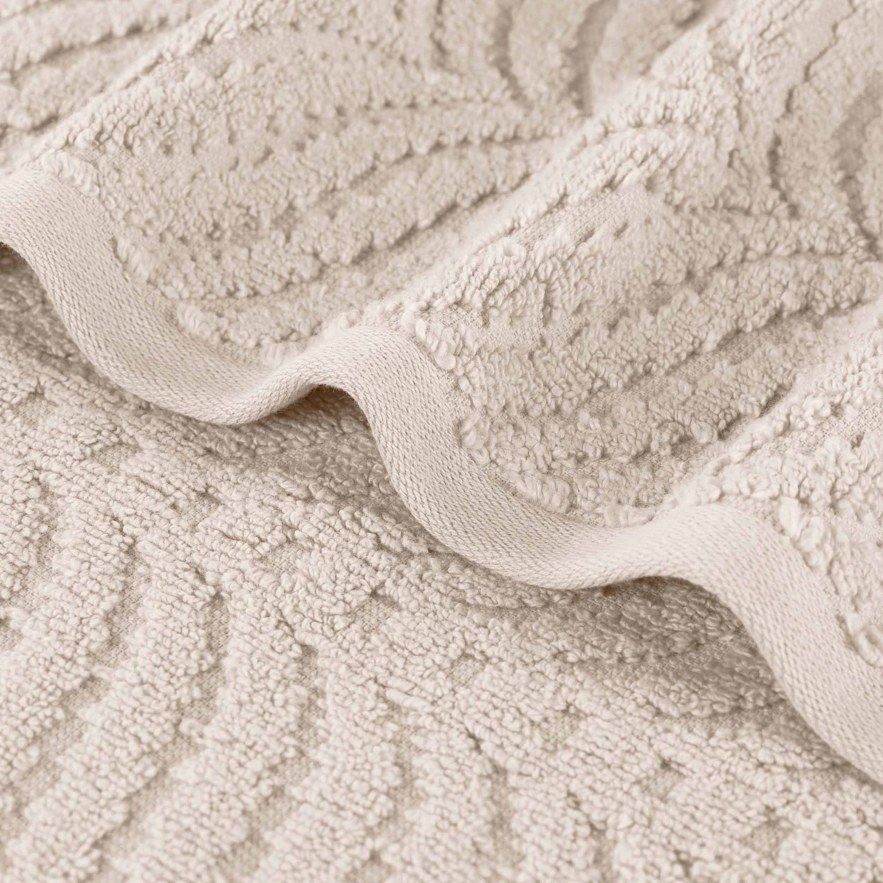 Chevron Zero Twist Jaquard Cotton 3 Piece Bathroom Towel Set