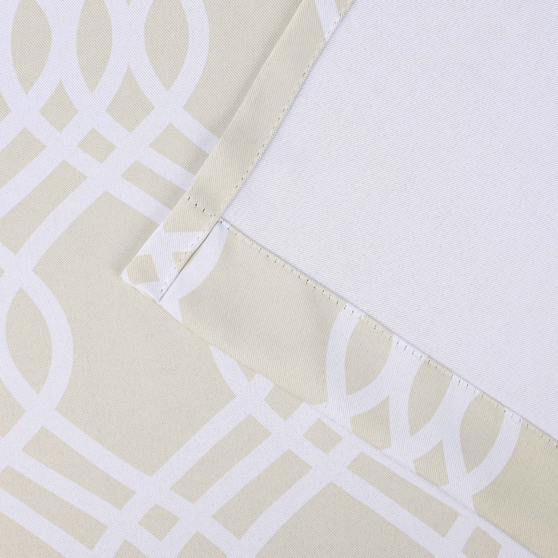 Ribbon Trellis Washable Room Darkening Blackout Curtains, Set of 2