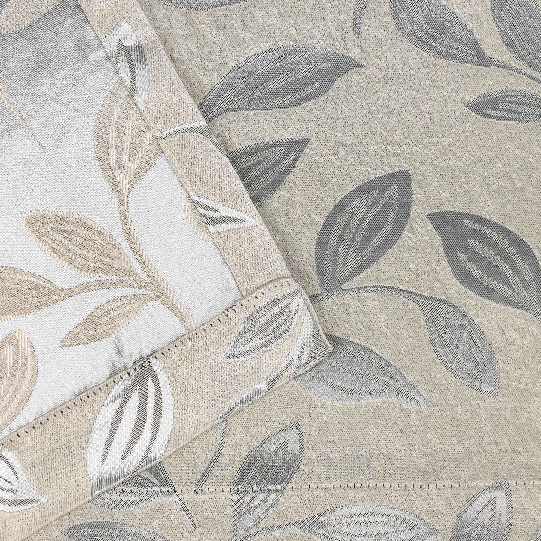Leaves Machine Washable Room Darkening Blackout Curtains 4 Pieces