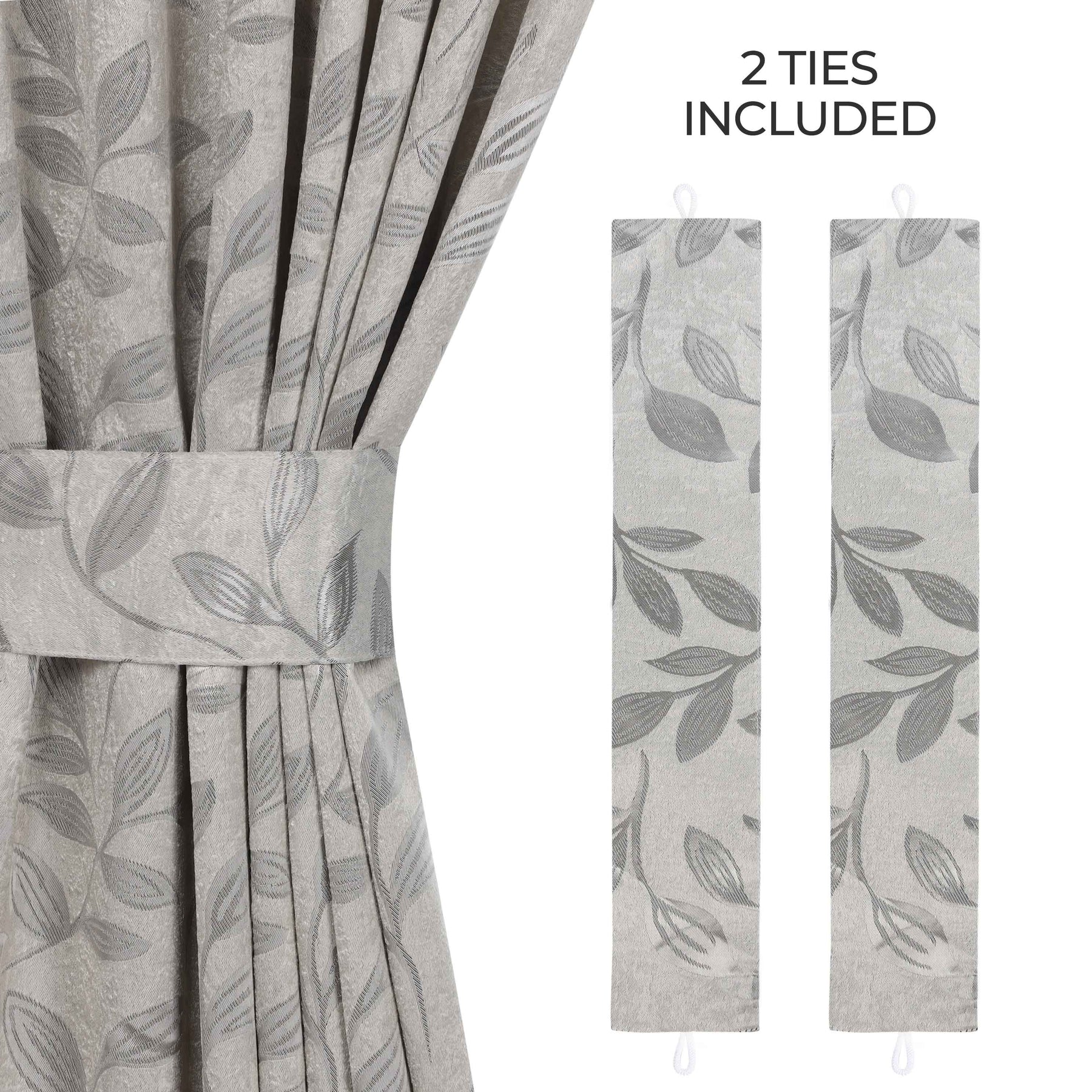 Leaves Room Darkening Washable Blackout Curtain Panels, Set of 2