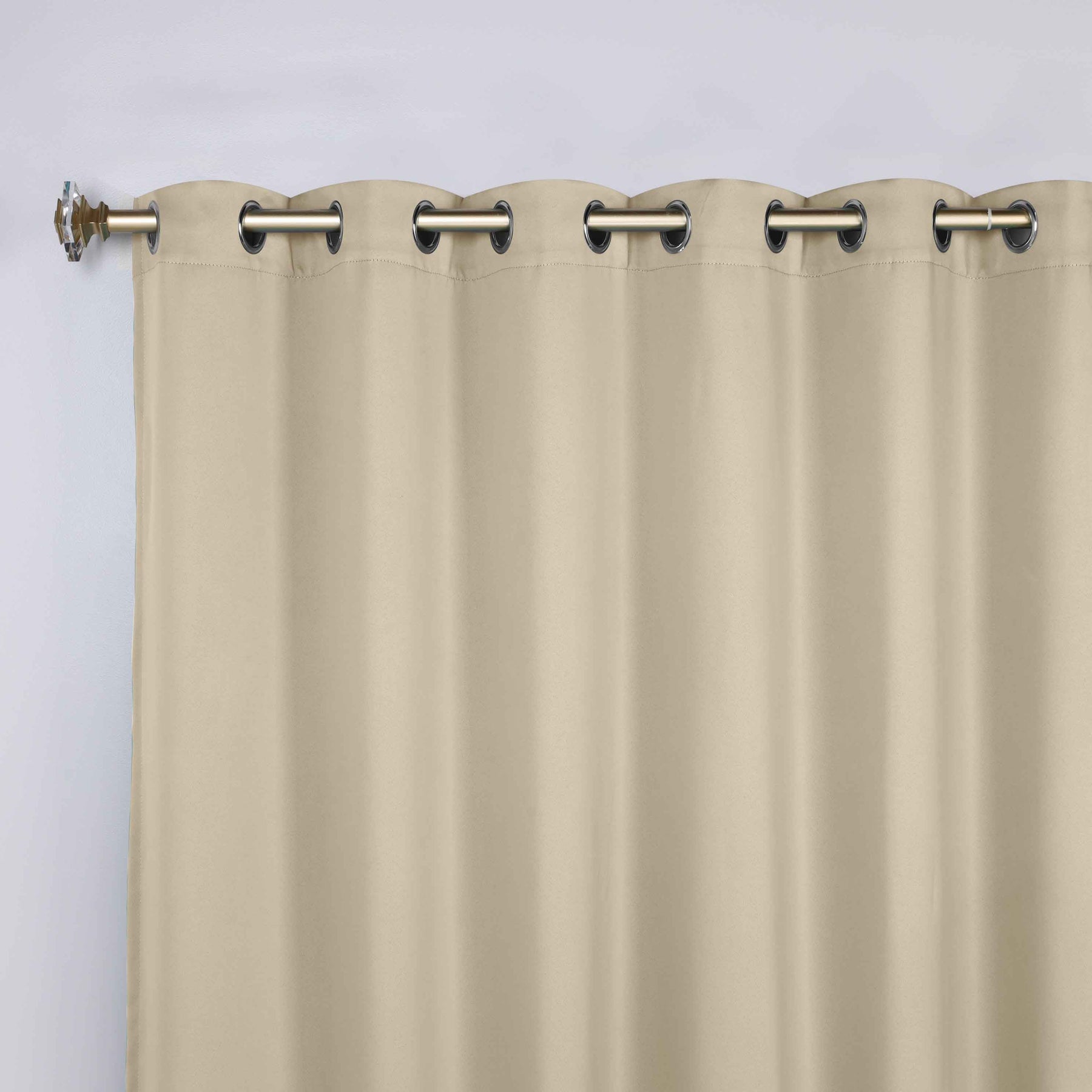 Classic Modern Solid Room Darkening Blackout Curtain Panels, Set of 2