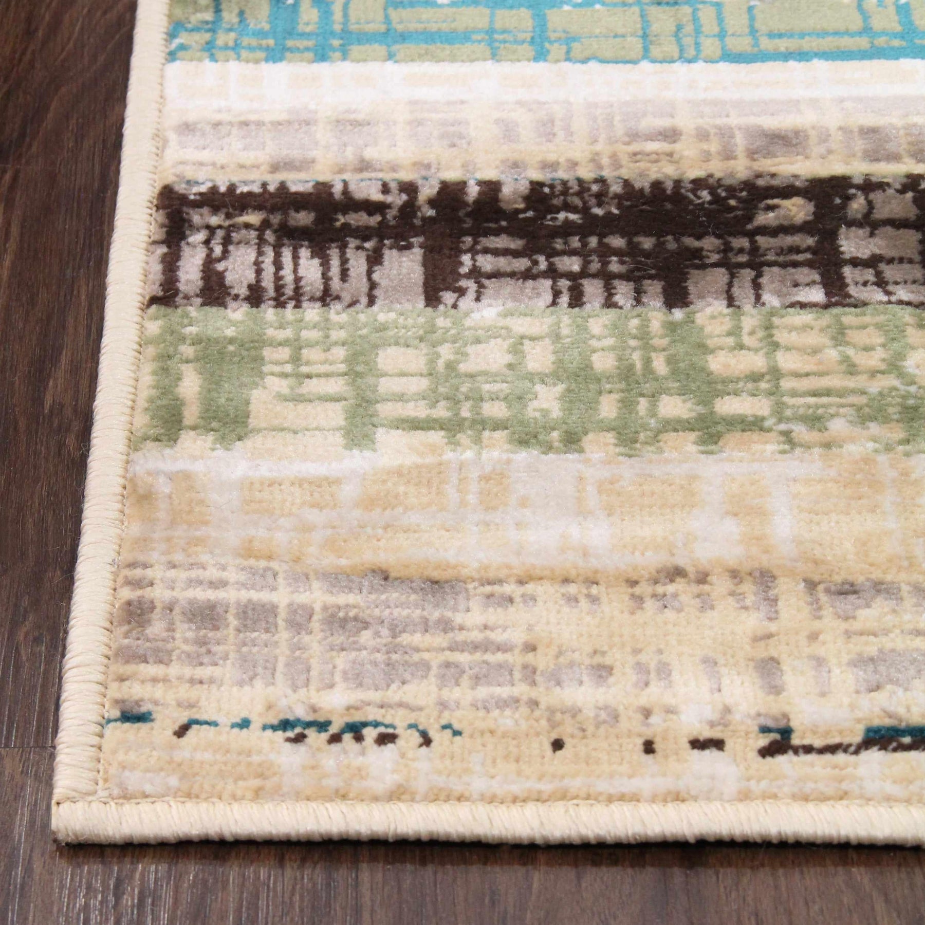 Kylemore Abstract Striped Distressed Indoor Area Rug or Runner Rug