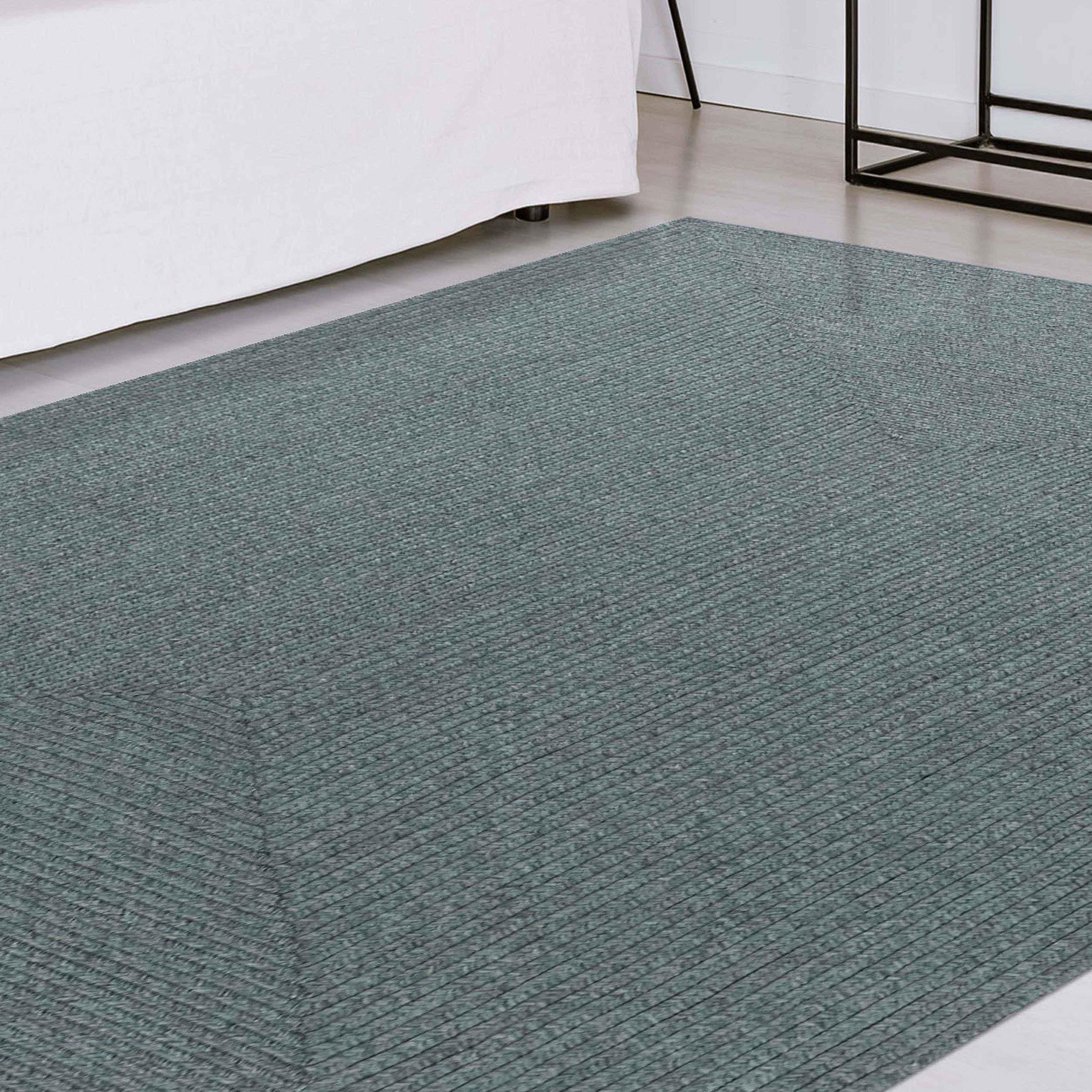 Bohemian Indoor Outdoor Rugs Solid Rectangle Braided Area Rug
